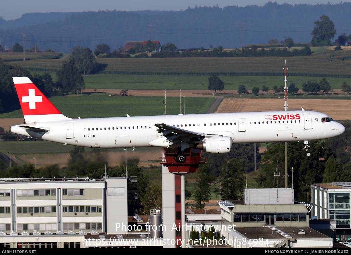 Aircraft Photo of HB-IOF | Airbus A321-111 | Swiss International Air Lines | AirHistory.net #584984