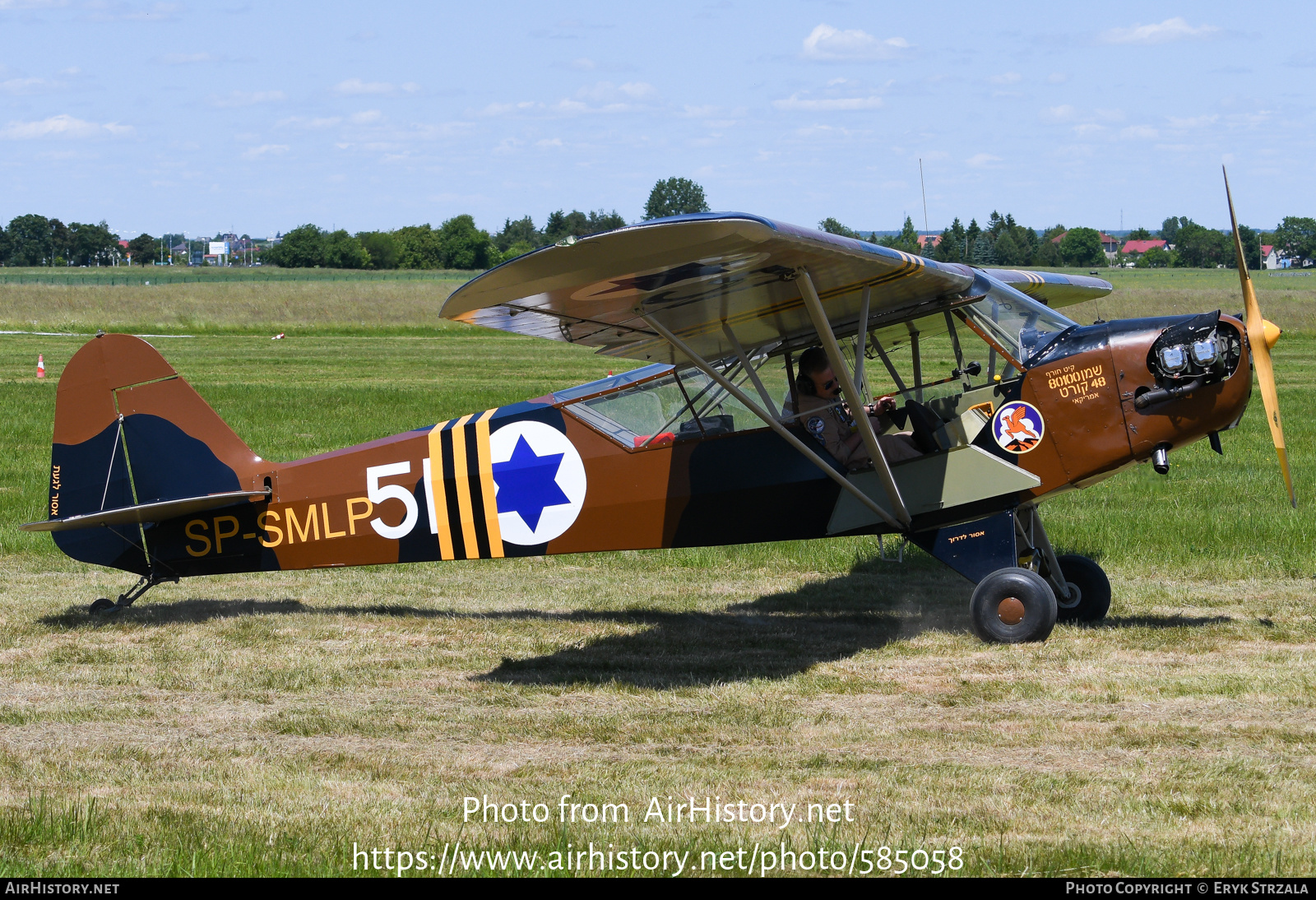 Aircraft Photo of SP-SMLP / 51 | Piper J-4E Cub Coupe | Israel - Air Force | AirHistory.net #585058