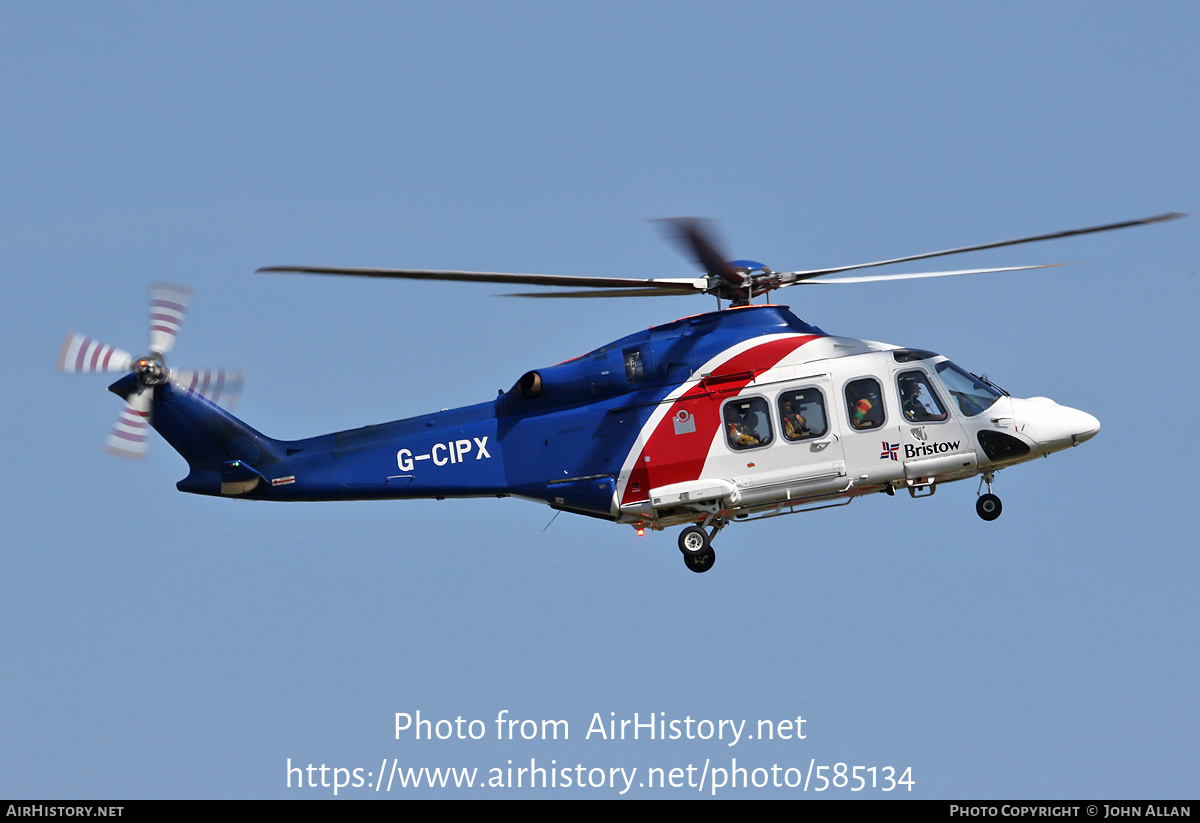 Aircraft Photo of G-CIPX | AgustaWestland AW-139 | Bristow Helicopters | AirHistory.net #585134