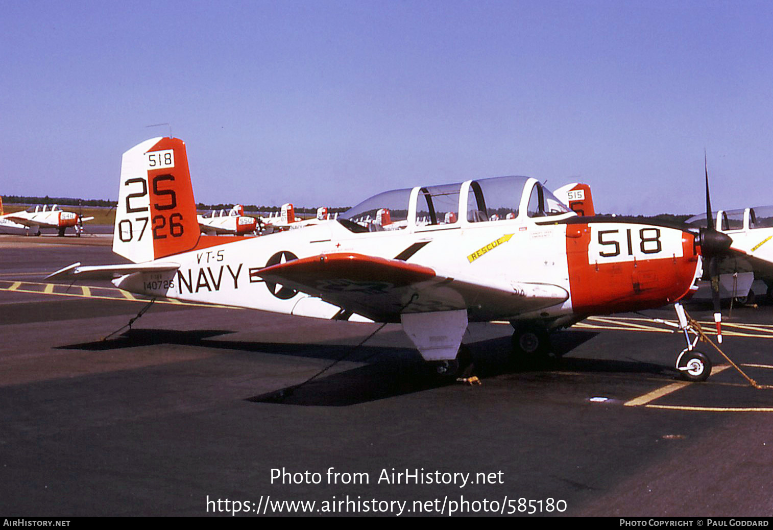 Aircraft Photo of 140726 / 0726 | Beech T-34B Mentor | USA - Navy | AirHistory.net #585180