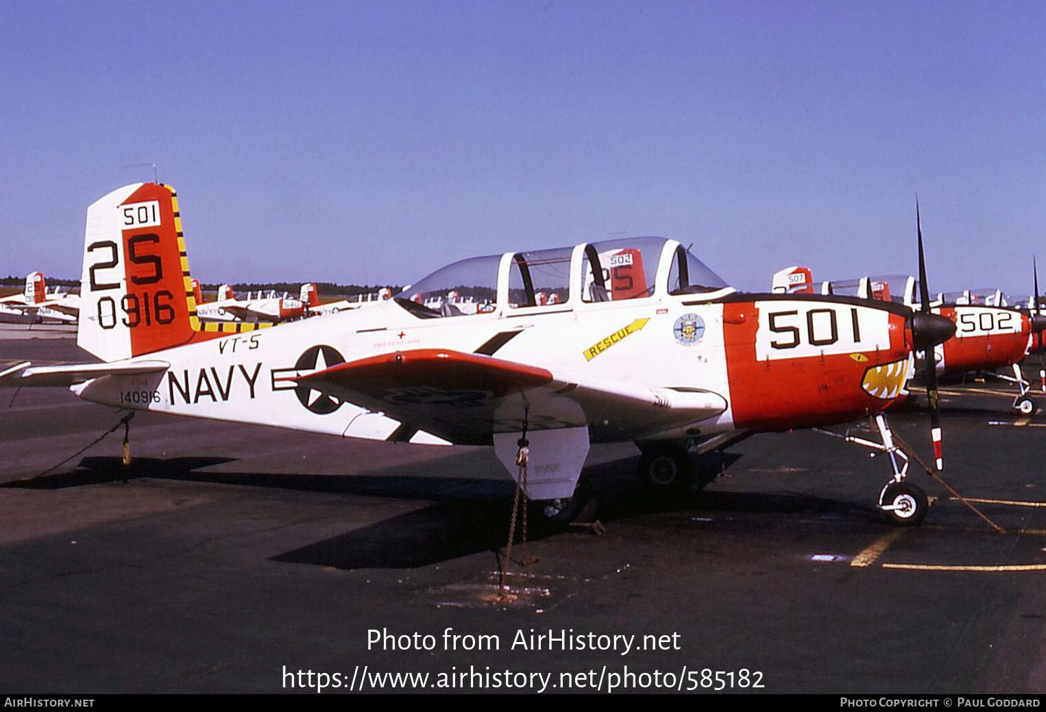 Aircraft Photo of 140916 / 0916 | Beech T-34B Mentor | USA - Navy | AirHistory.net #585182