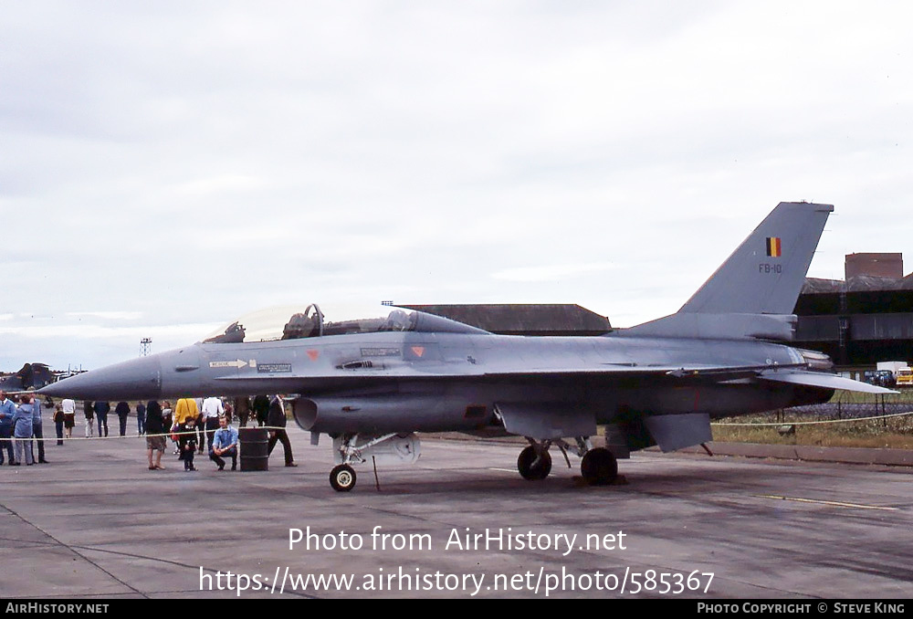 Aircraft Photo of FB-10 | General Dynamics F-16B Fighting Falcon | Belgium - Air Force | AirHistory.net #585367