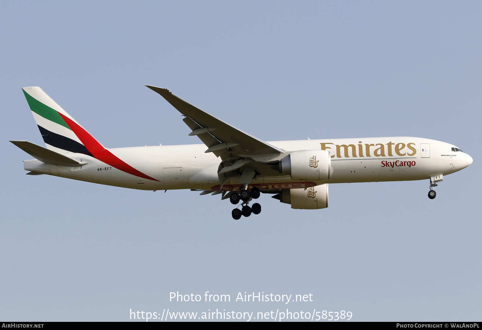 Aircraft Photo of A6-EFT | Boeing 777-F | Emirates SkyCargo | AirHistory.net #585389