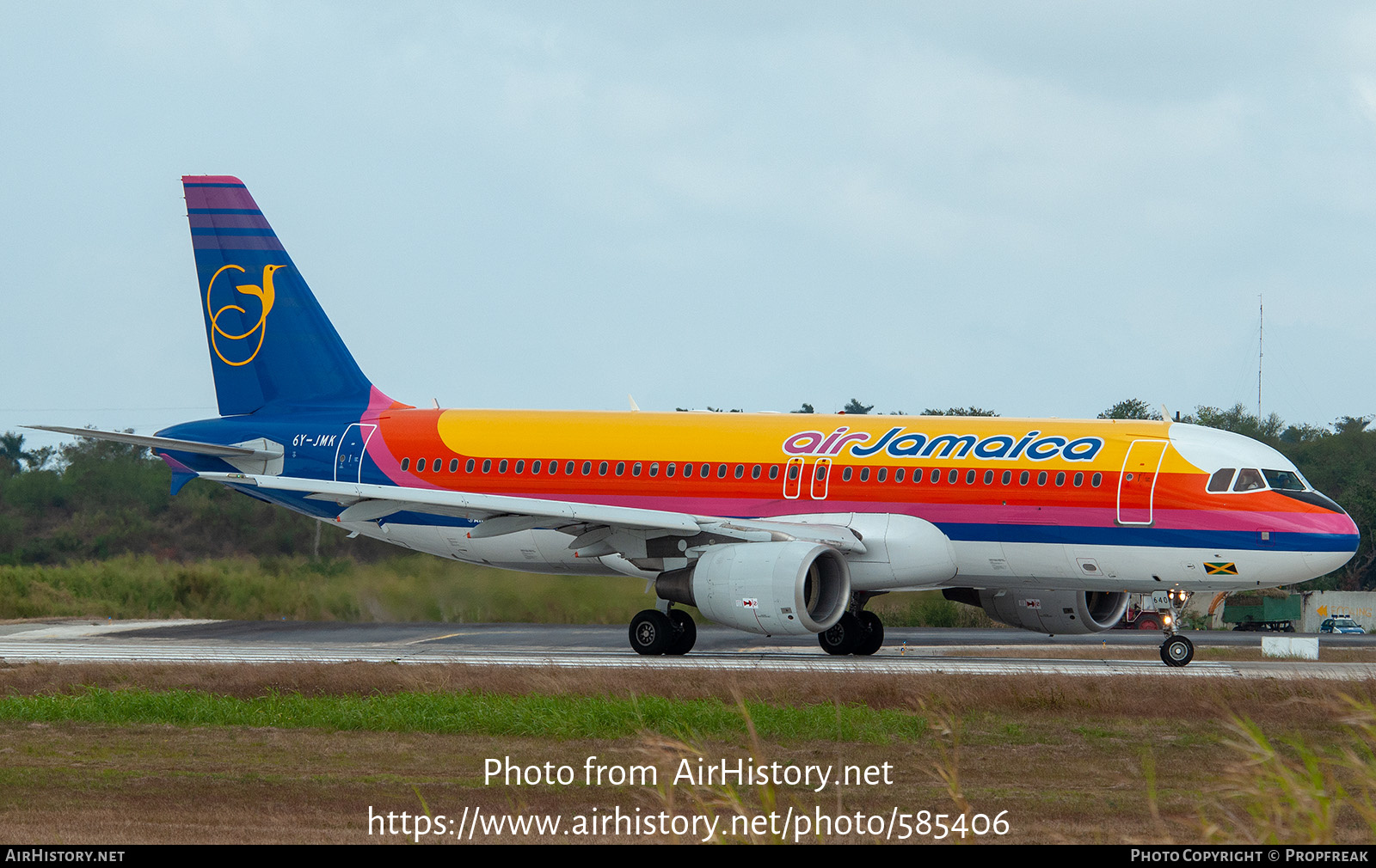 Aircraft Photo of 6Y-JMK | Airbus A320-214 | Air Jamaica | AirHistory.net #585406