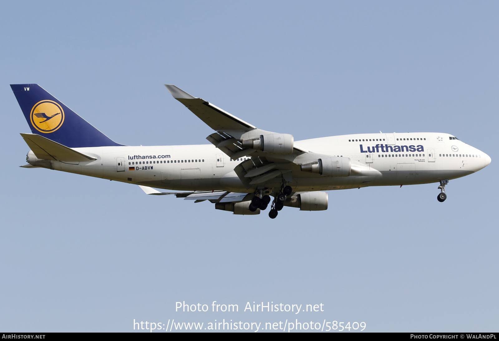 Aircraft Photo of D-ABVW | Boeing 747-430 | Lufthansa | AirHistory.net #585409