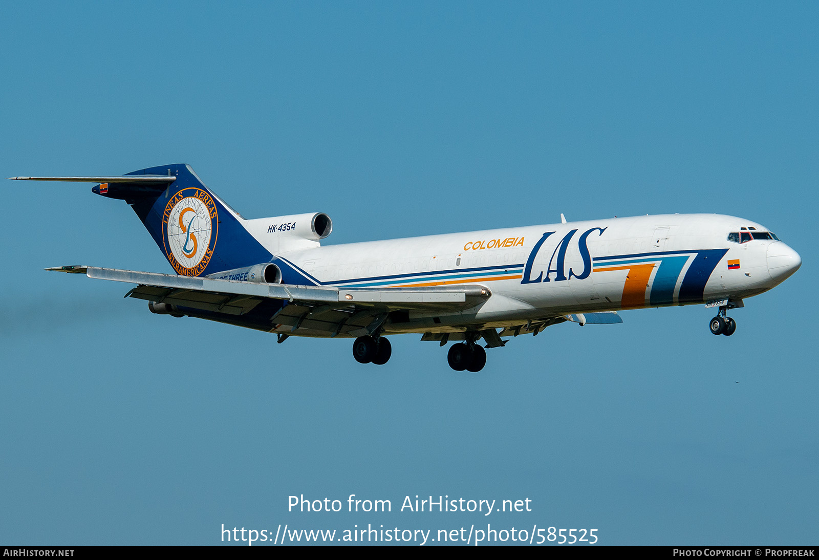 Aircraft Photo of HK-4354 | Boeing 727-2X3/Adv(F) | Líneas Aéreas Suramericanas - LAS | AirHistory.net #585525