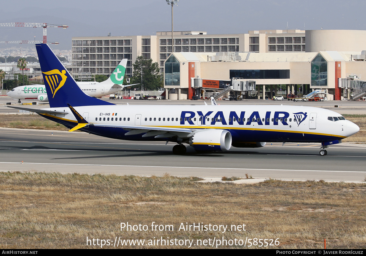 Aircraft Photo of EI-IHS | Boeing 737-8200 Max 200 | Ryanair | AirHistory.net #585526