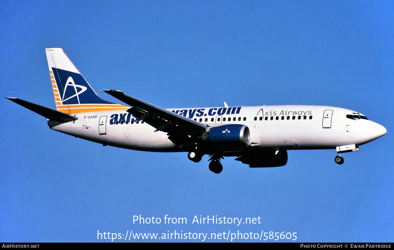 Aircraft Photo of F-GIXG | Boeing 737-382(QC) | Axis Airways | AirHistory.net #585605