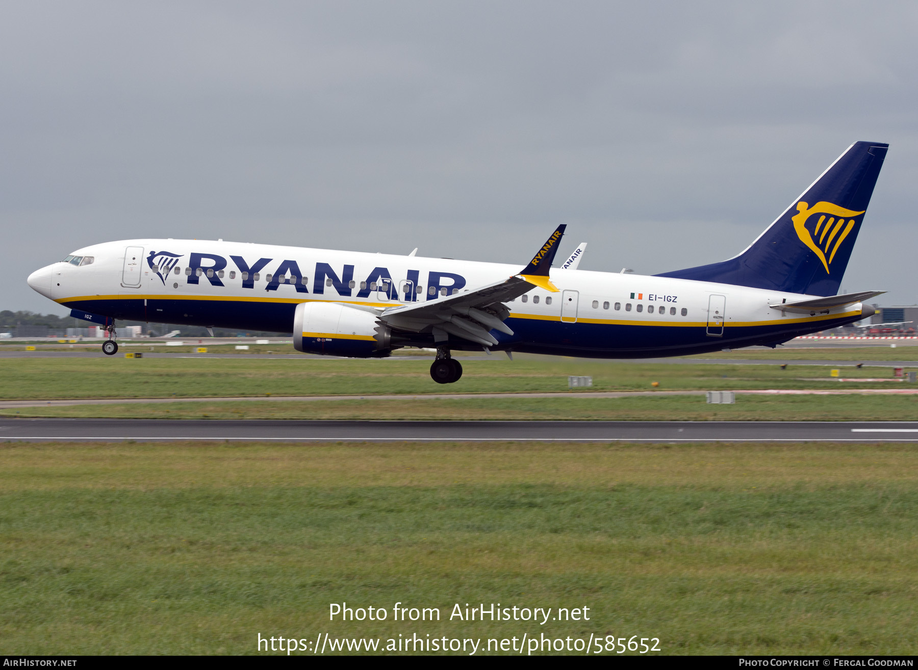 Aircraft Photo of EI-IGZ | Boeing 737-8200 Max 200 | Ryanair | AirHistory.net #585652