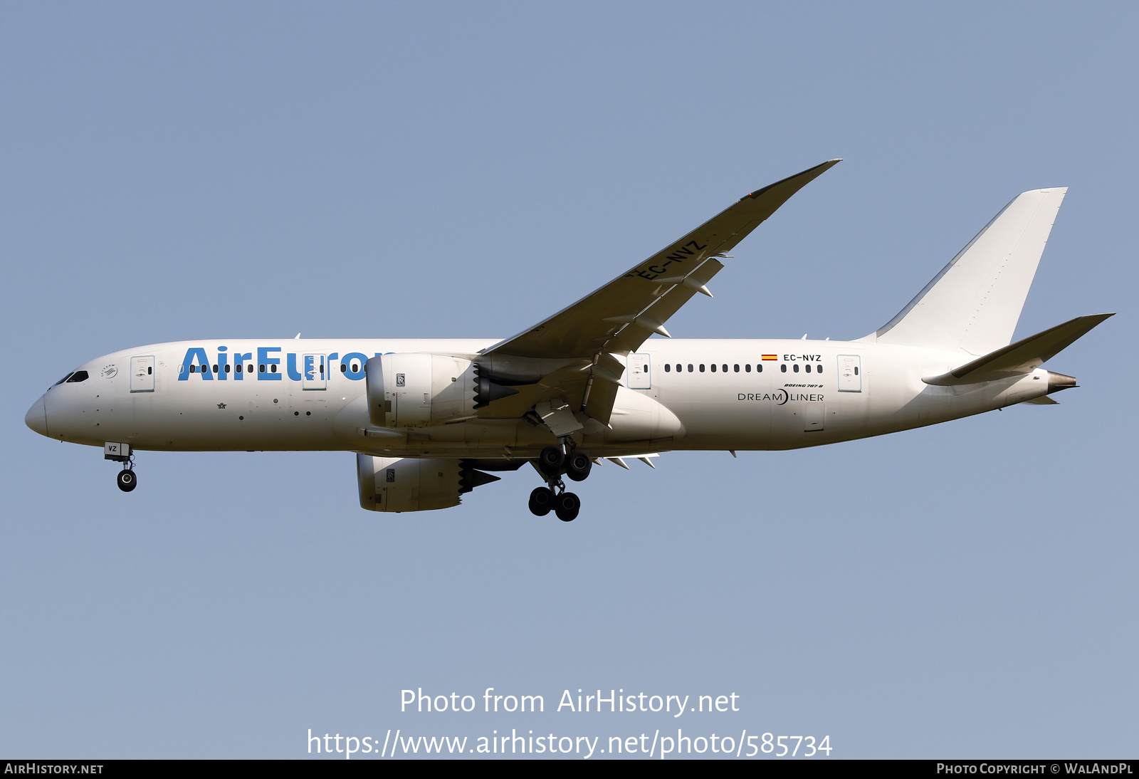 Aircraft Photo of EC-NVZ | Boeing 787-8 Dreamliner | Air Europa | AirHistory.net #585734