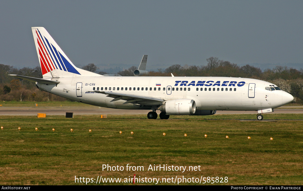 Aircraft Photo of EI-CXN | Boeing 737-329 | Transaero Airlines | AirHistory.net #585828