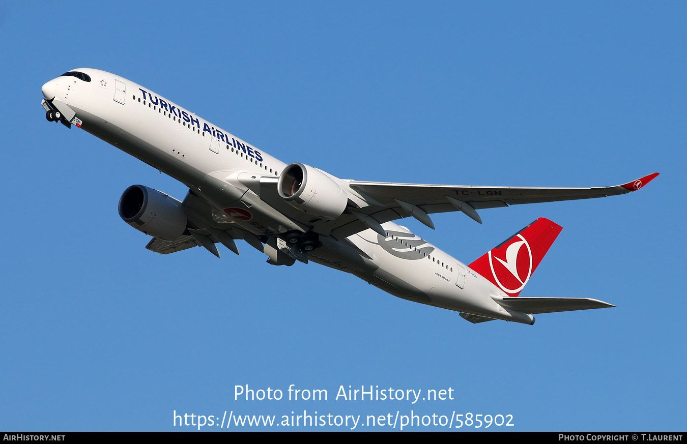 Aircraft Photo of TC-LGN | Airbus A350-941 | Turkish Airlines | AirHistory.net #585902