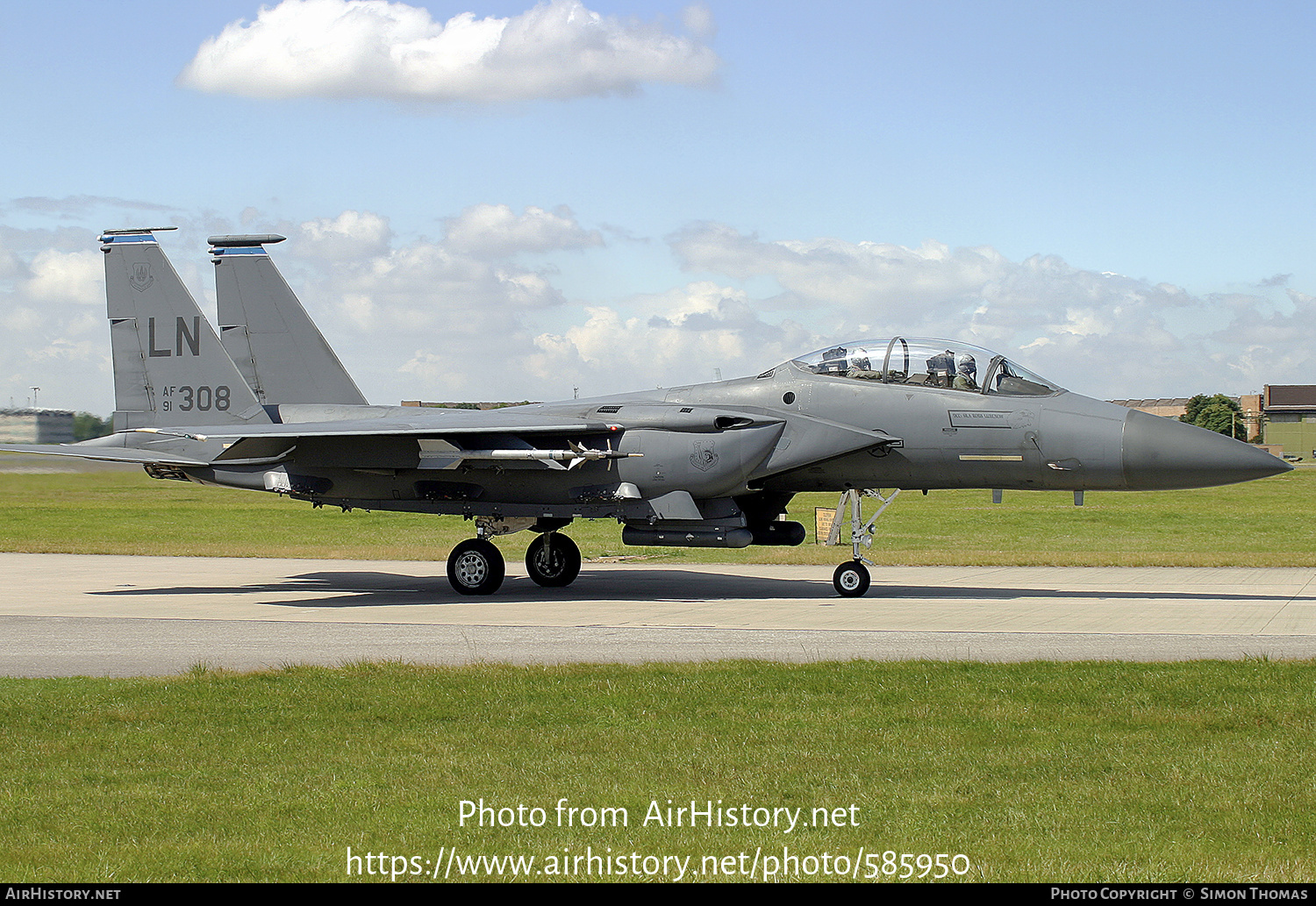 Aircraft Photo of 91-0308 / AF91-308 | McDonnell Douglas F-15E Strike Eagle | USA - Air Force | AirHistory.net #585950