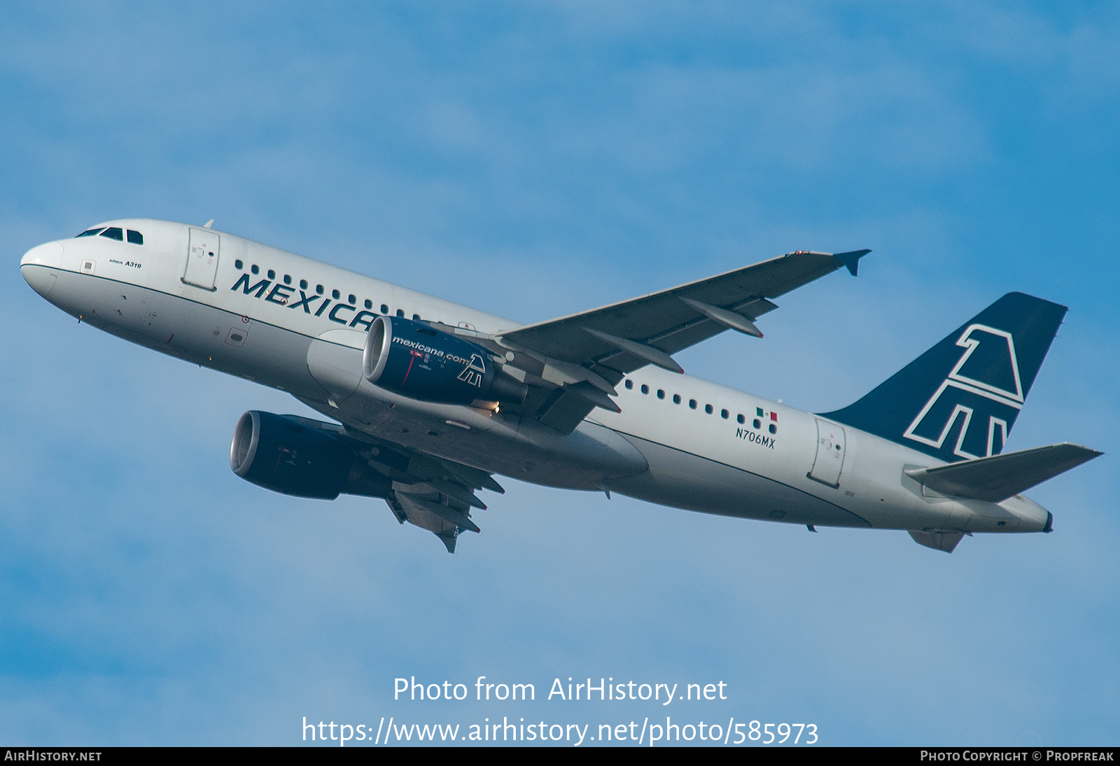 Aircraft Photo of N706MX | Airbus A319-112 | Mexicana | AirHistory.net #585973