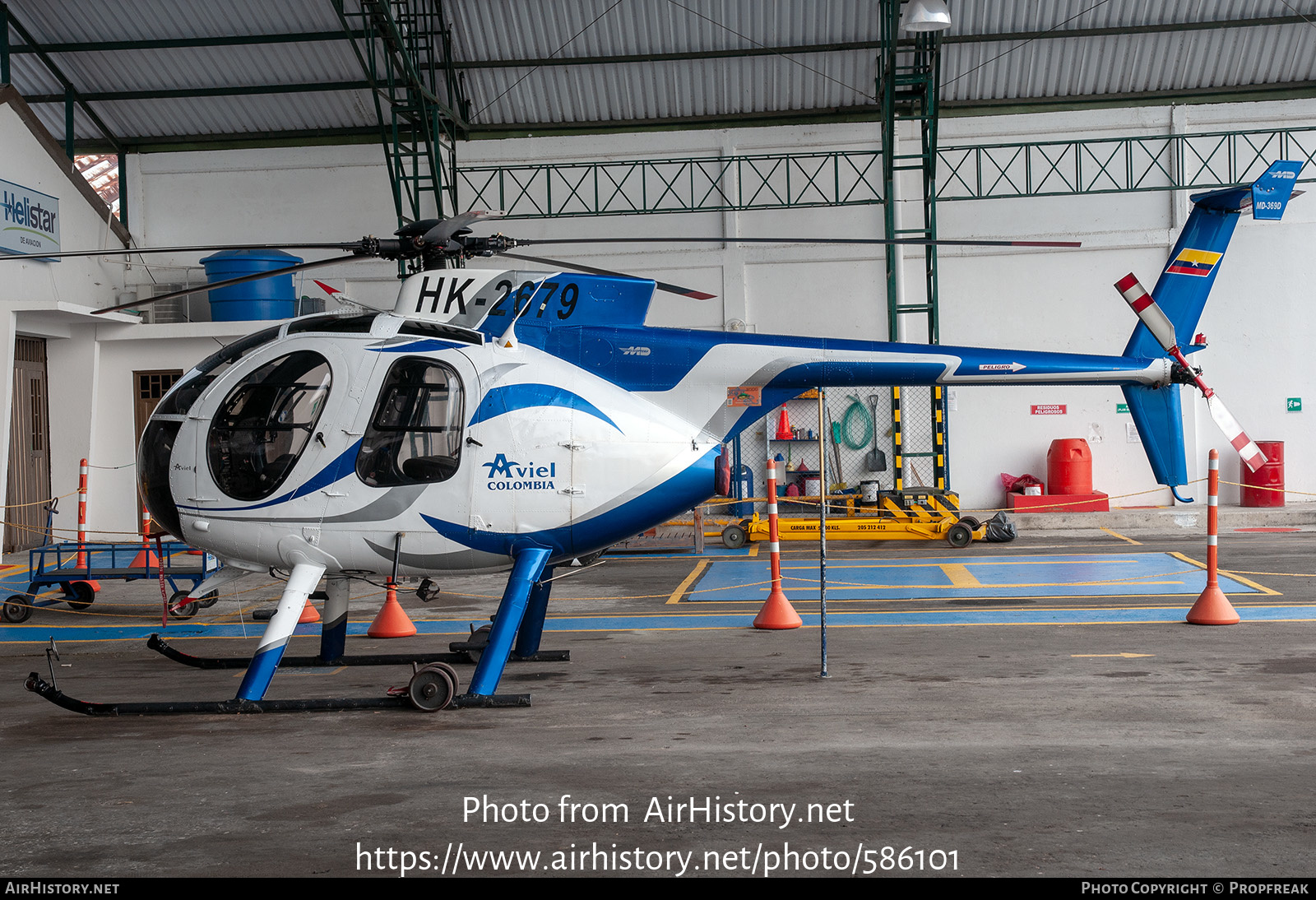 Aircraft Photo of HK-2679 | Hughes 500D (369D) | Aviel - Aviones Ejecutivos | AirHistory.net #586101