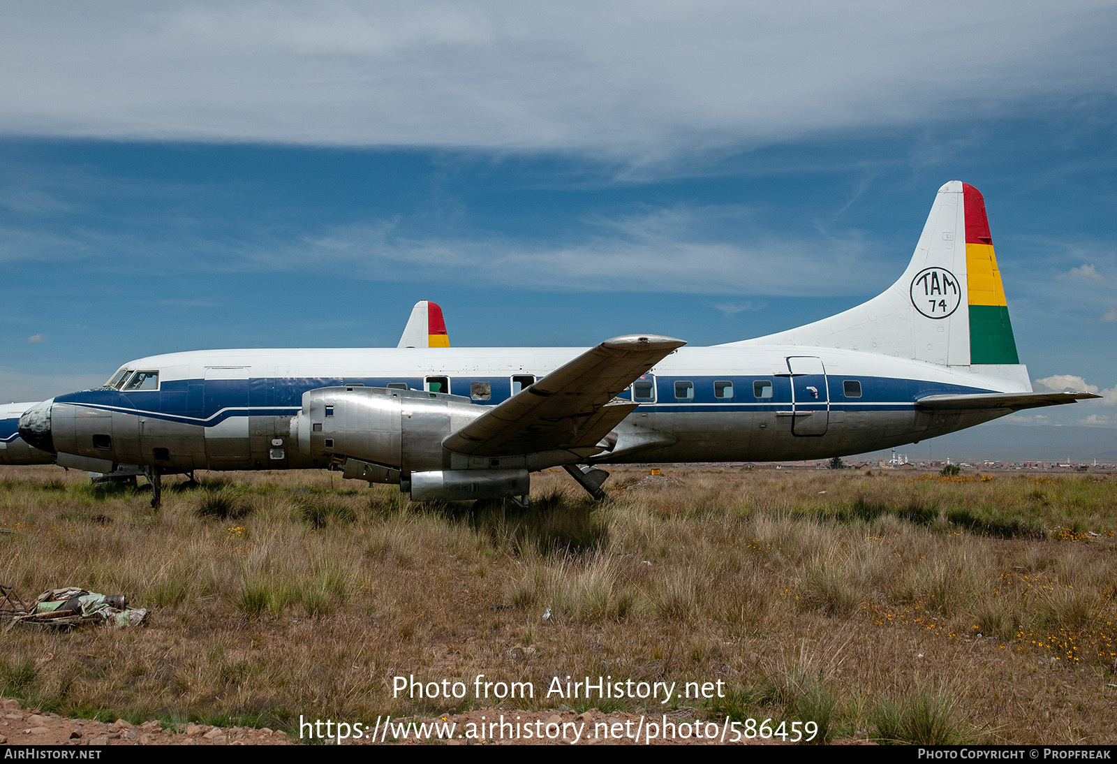 Aircraft Photo of TAM-74 | Convair 580 | Bolivia - Air Force | AirHistory.net #586459