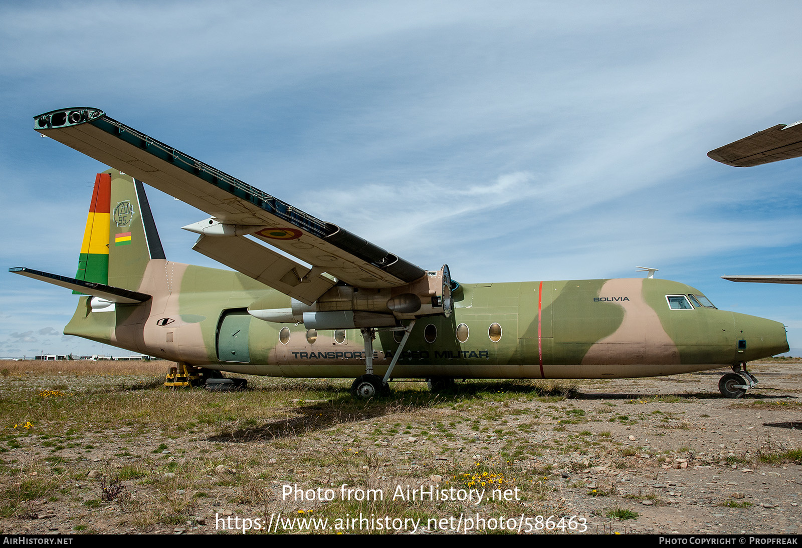 Aircraft Photo of TAM-95 | Fokker F27-400M Troopship | Bolivia - Air Force | AirHistory.net #586463