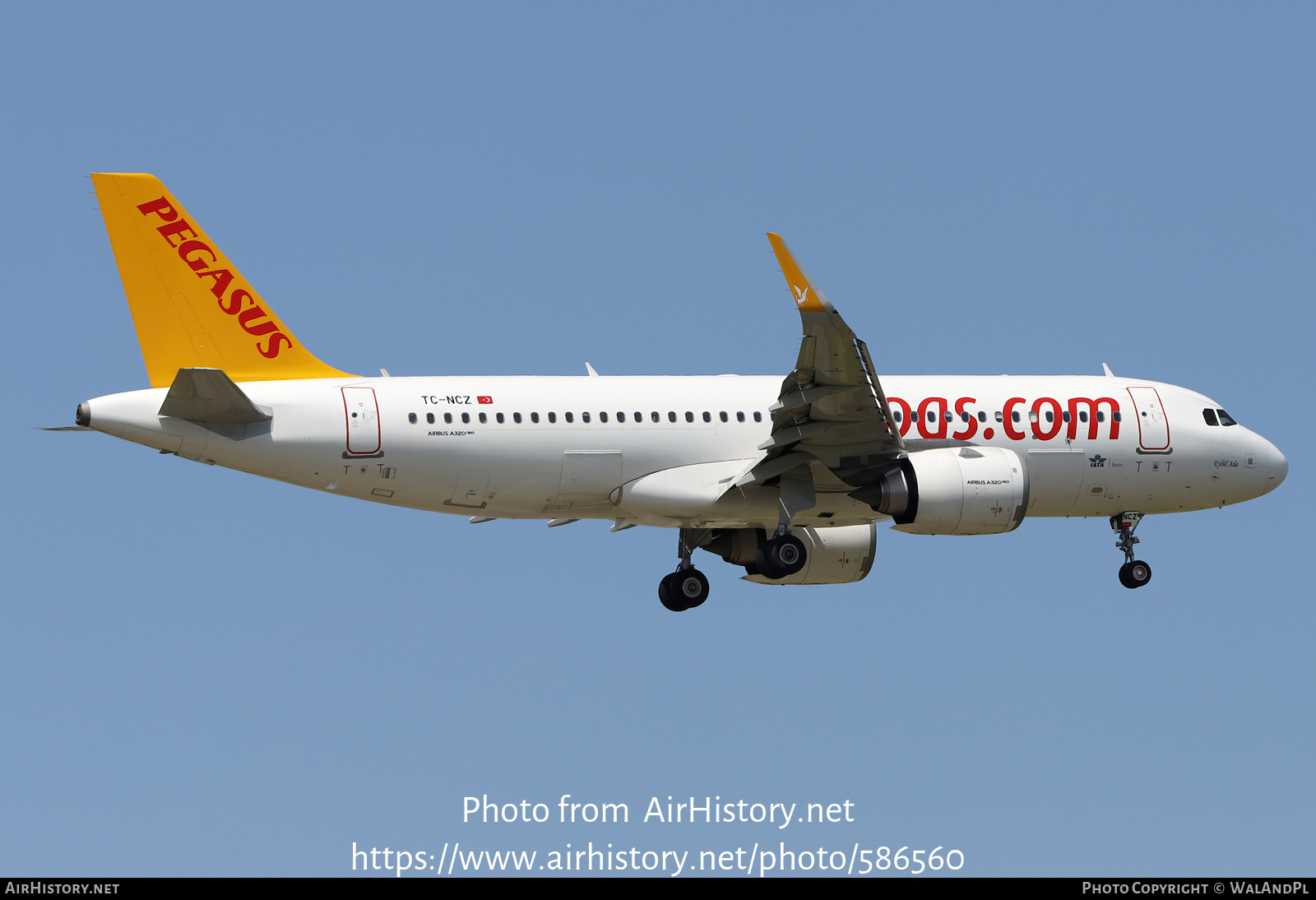 Aircraft Photo of TC-NCZ | Airbus A320-251N | Pegasus Airlines | AirHistory.net #586560