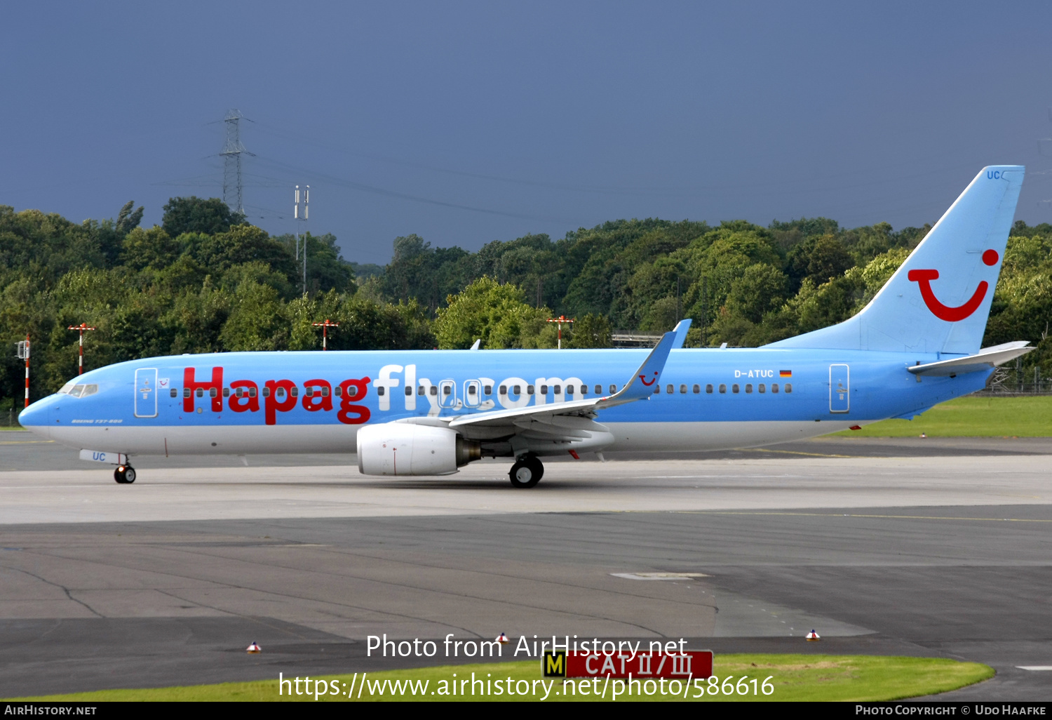 Aircraft Photo of D-ATUC | Boeing 737-8K5 | Hapagfly | AirHistory.net #586616