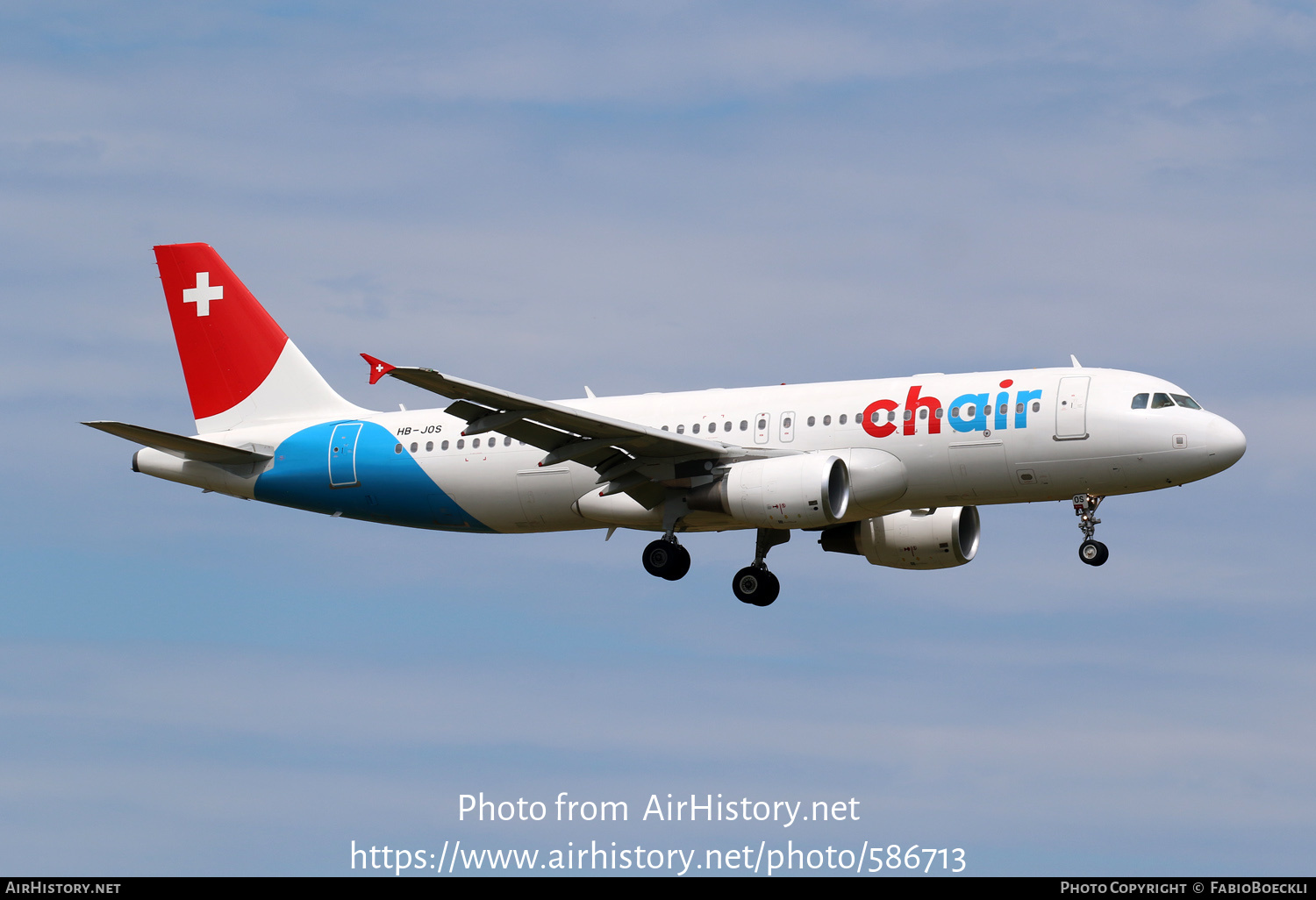 Aircraft Photo of HB-JOS | Airbus A320-214 | Chair Airlines | AirHistory.net #586713