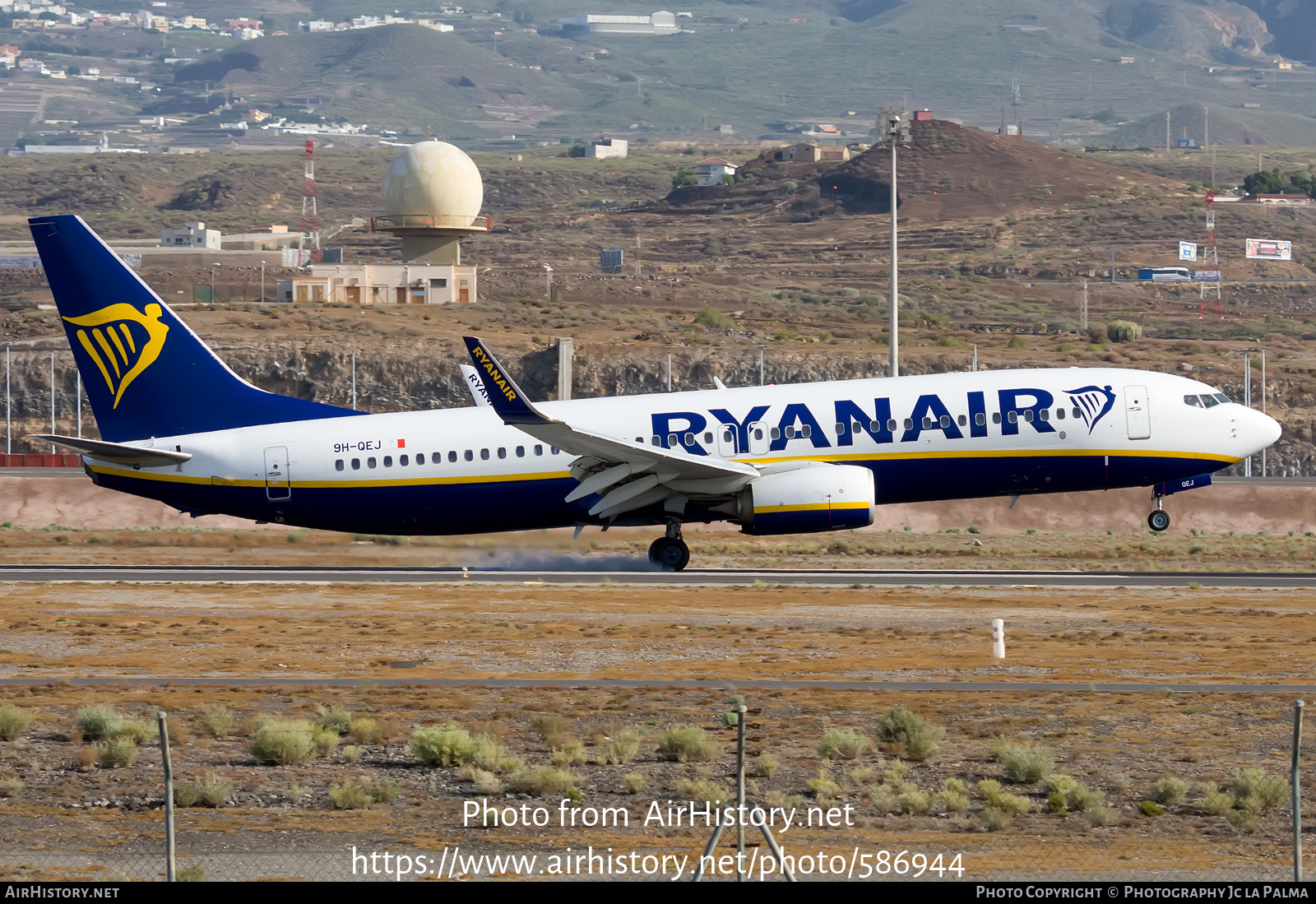 Aircraft Photo of 9H-QEJ | Boeing 737-800 | Ryanair | AirHistory.net #586944