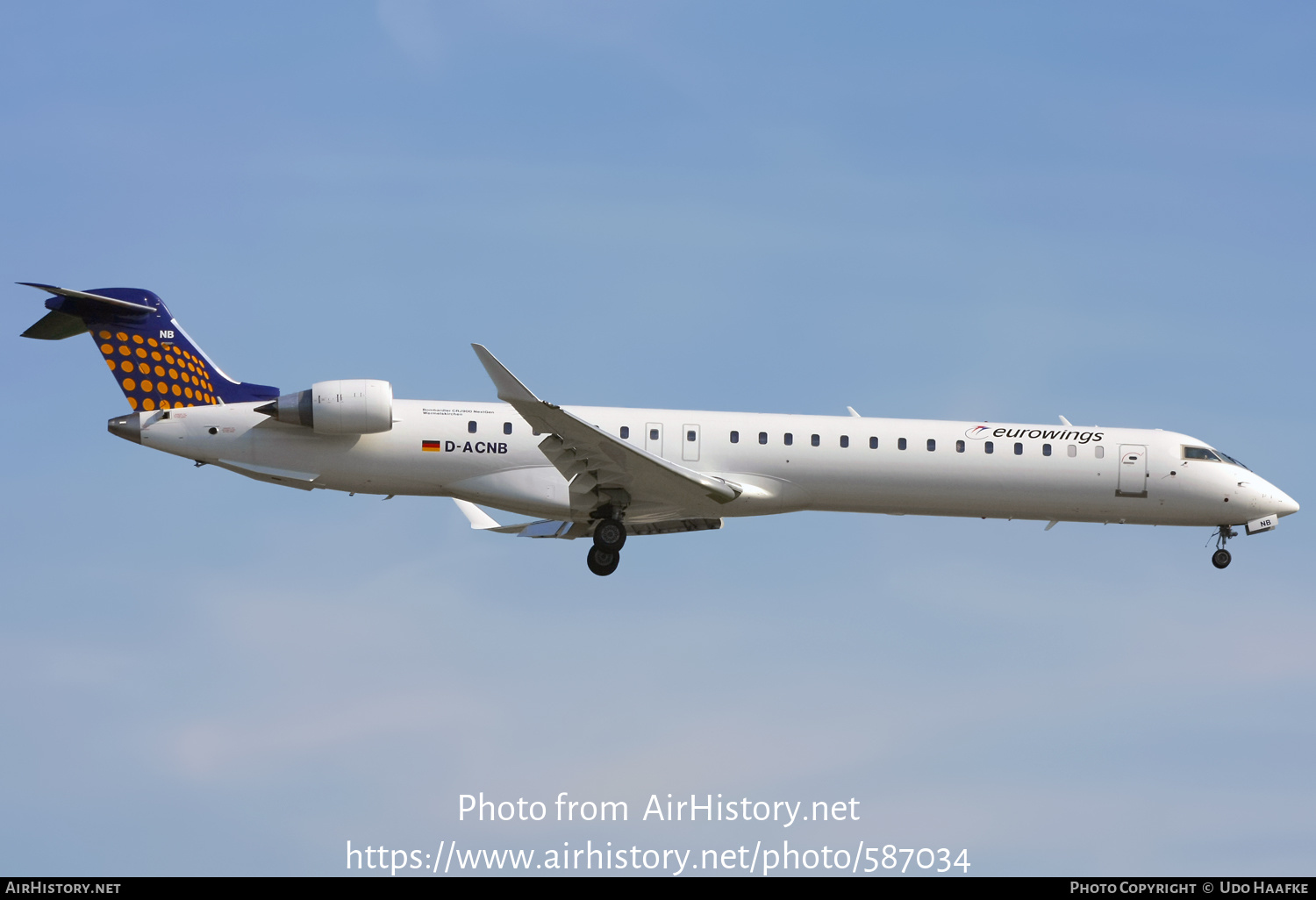 Aircraft Photo of D-ACNB | Bombardier CRJ-900 NG (CL-600-2D24) | Eurowings | AirHistory.net #587034