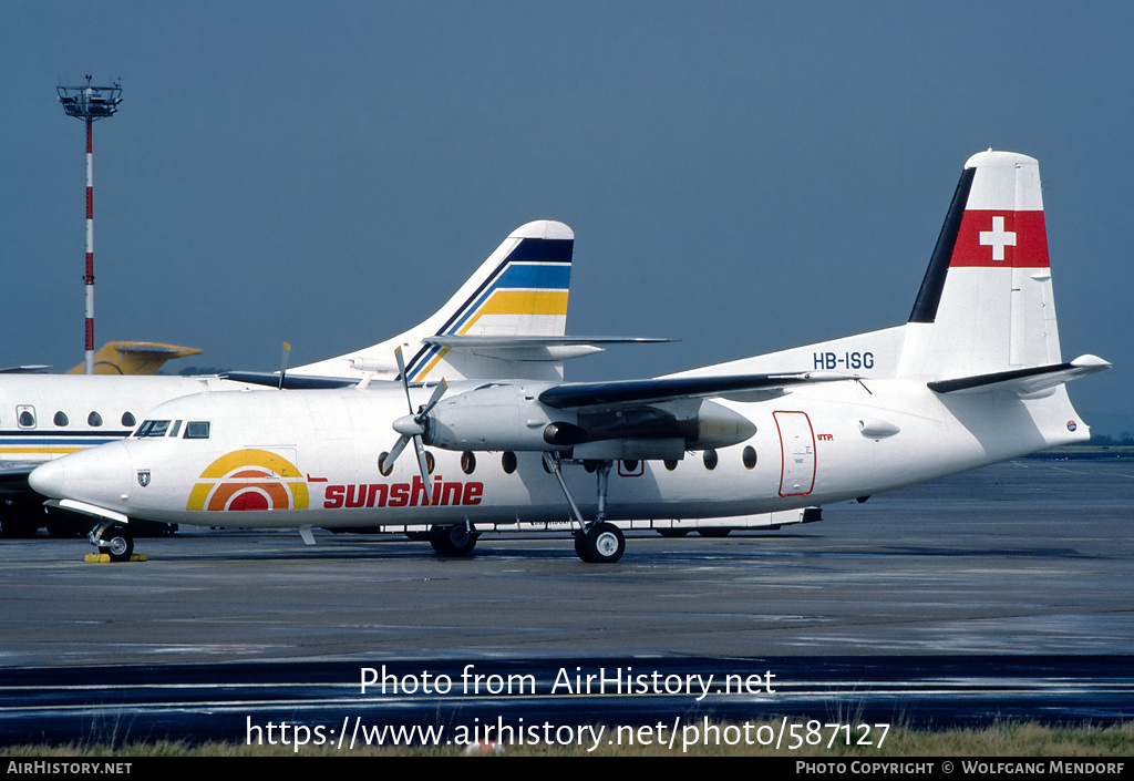 Aircraft Photo of HB-ISG | Fokker F27-200 Friendship | Sunshine Aviation | AirHistory.net #587127