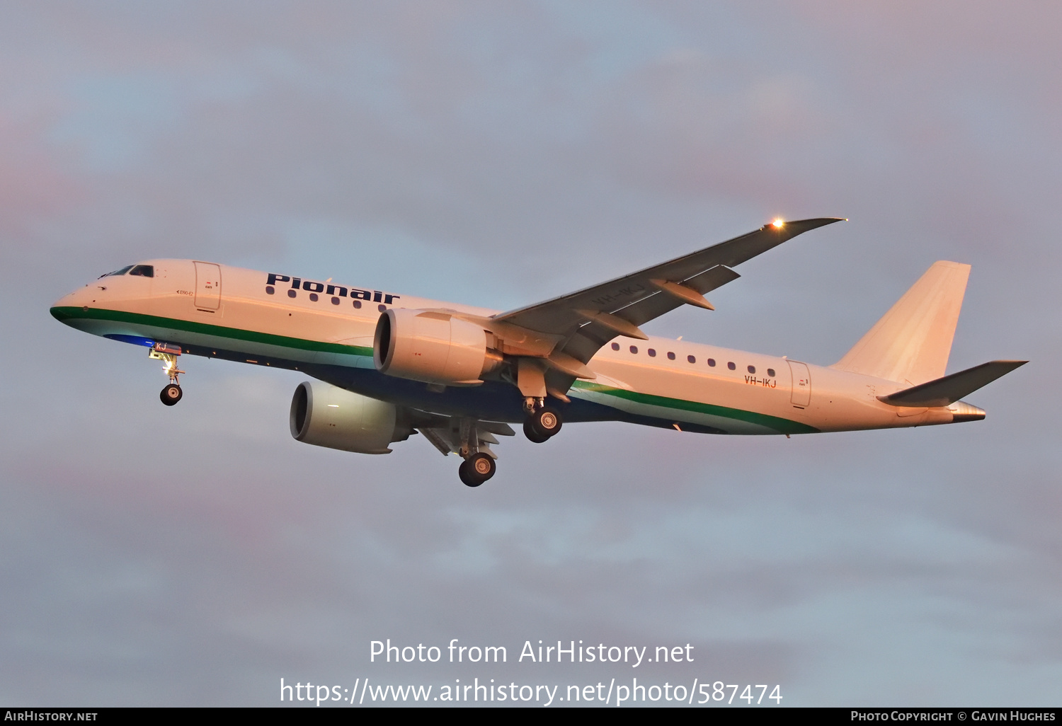 Aircraft Photo of VH-IKJ | Embraer 190-E2 (ERJ-190-300) | Pionair | AirHistory.net #587474