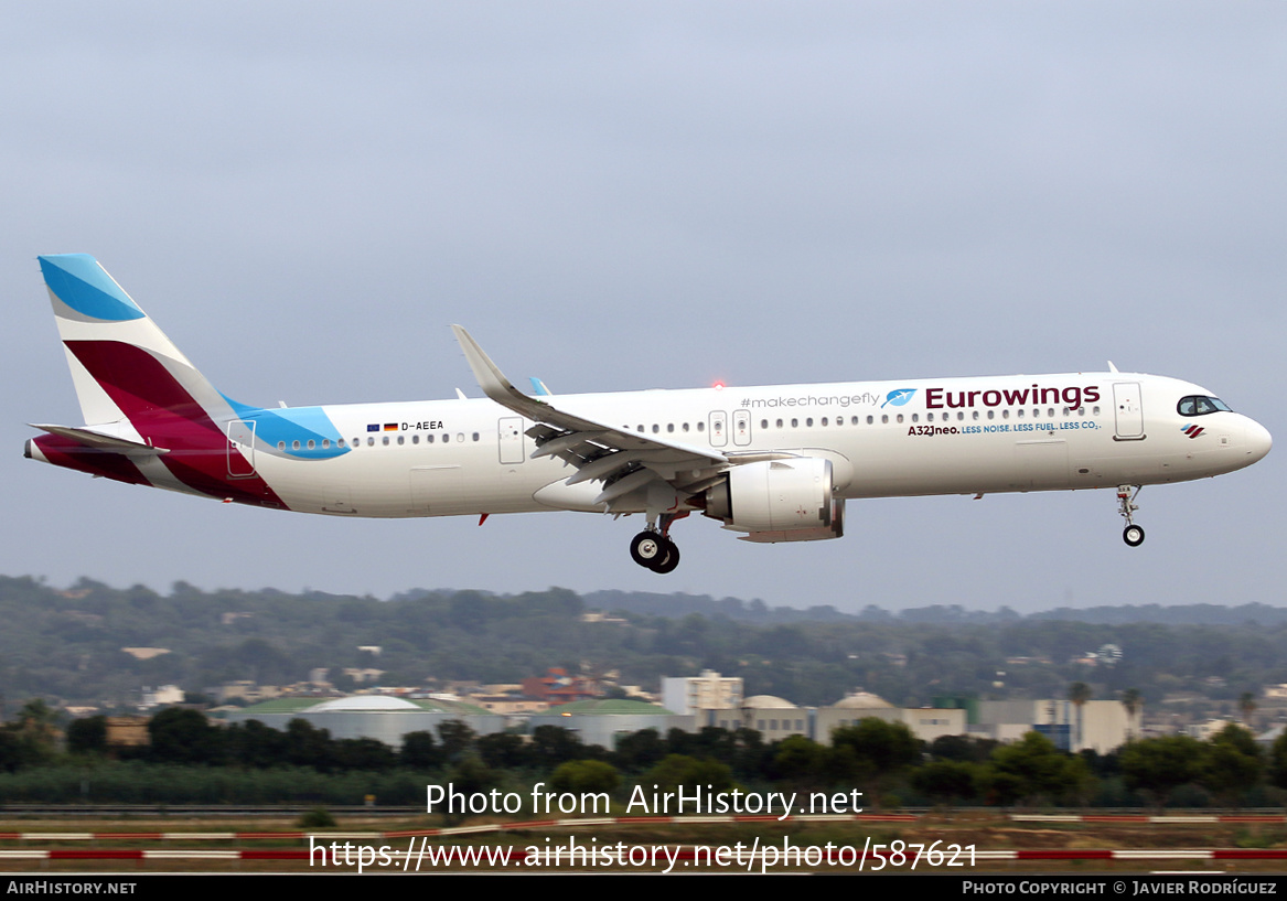 Aircraft Photo of D-AEEA | Airbus A321-271NX | Eurowings | AirHistory.net #587621