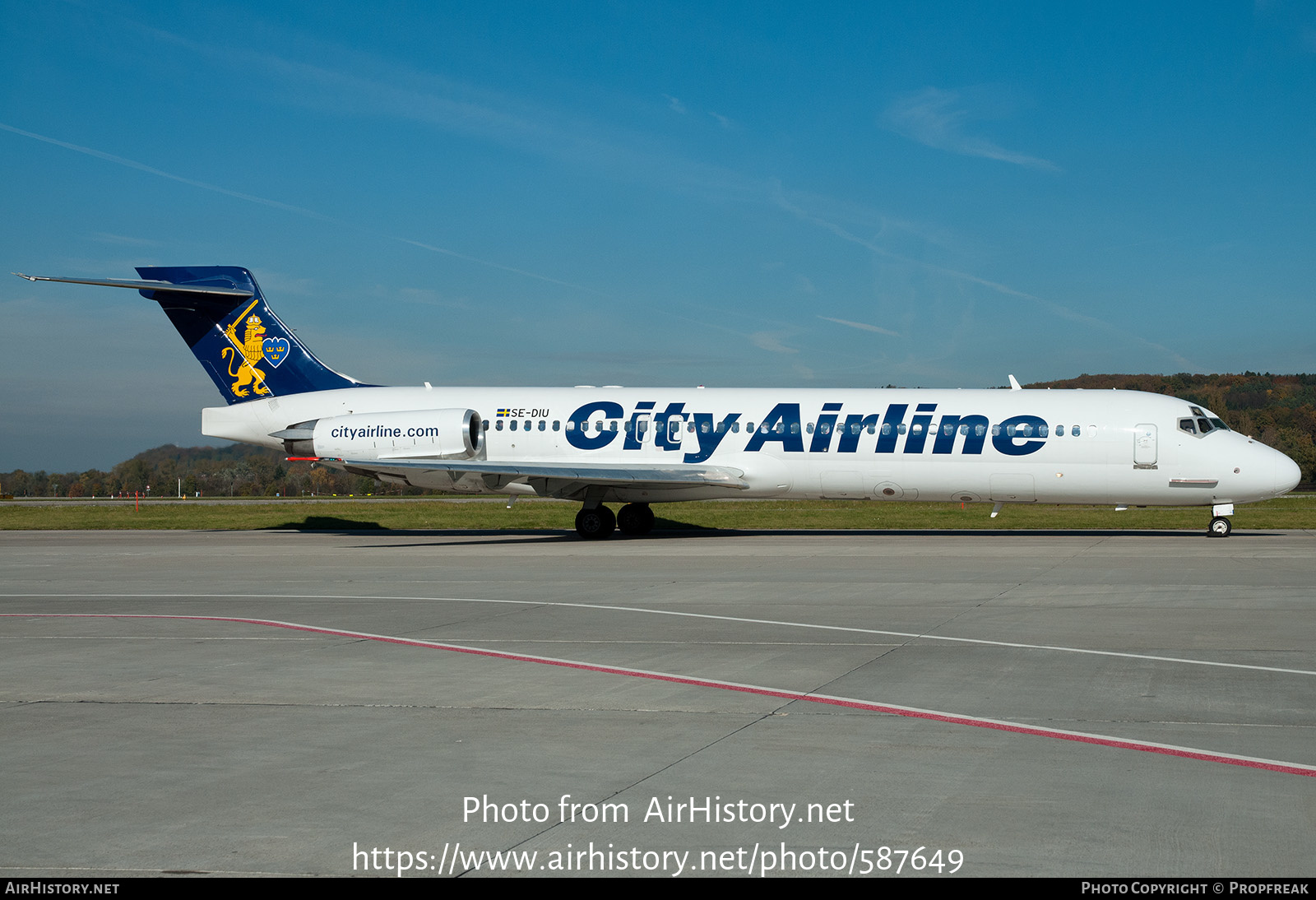 Aircraft Photo of SE-DIU | McDonnell Douglas MD-87 (DC-9-87) | City Airline | AirHistory.net #587649