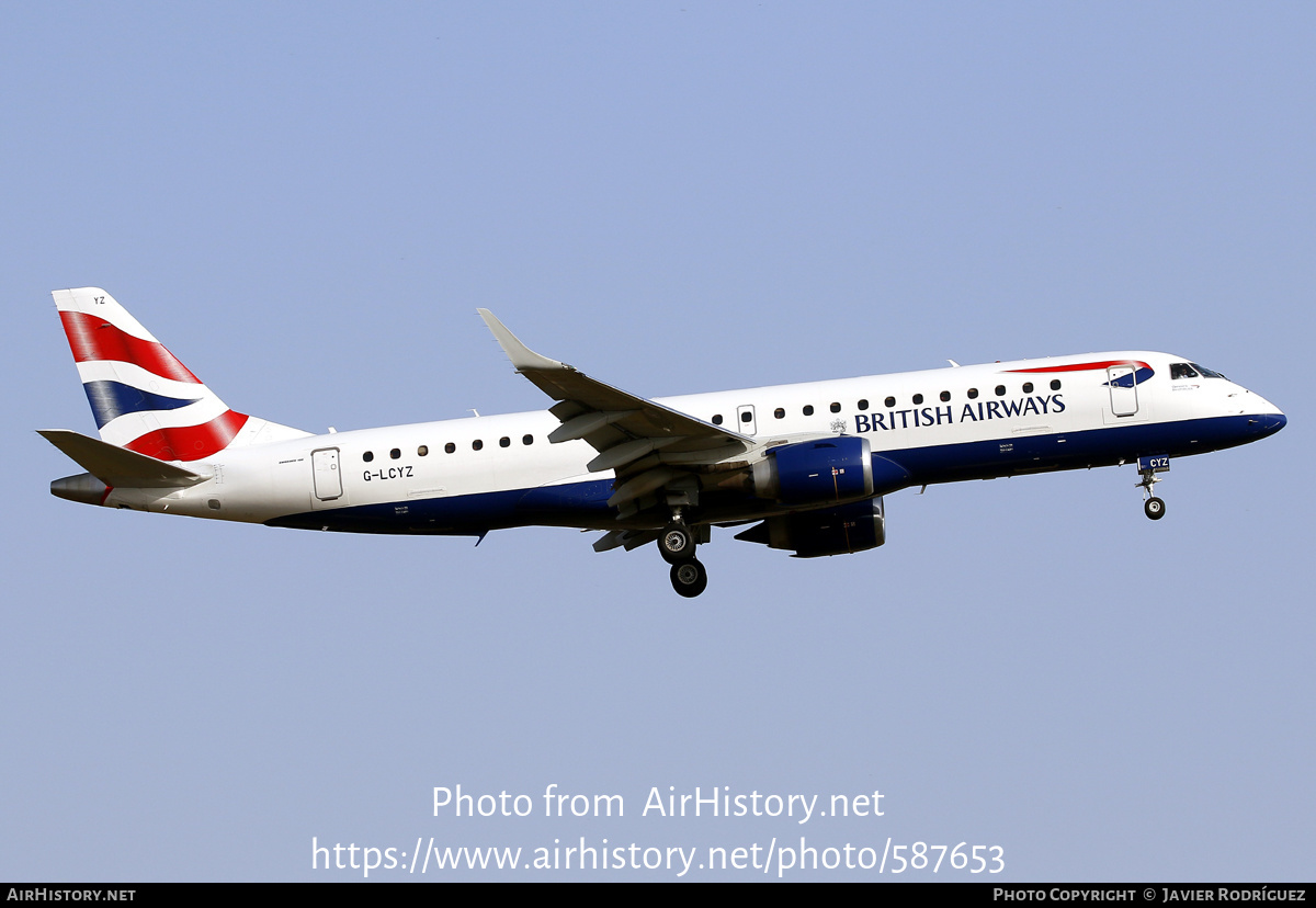 Aircraft Photo of G-LCYZ | Embraer 190SR (ERJ-190-100SR) | British Airways | AirHistory.net #587653