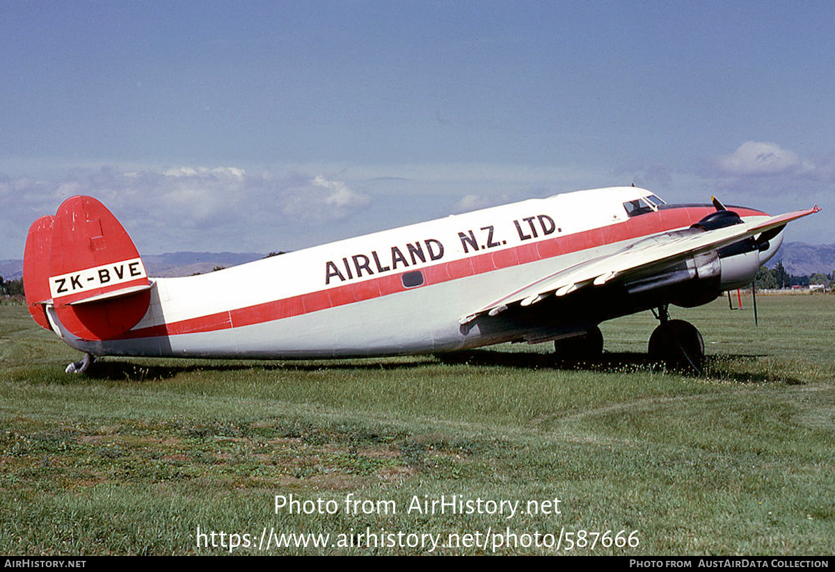 Aircraft Photo of ZK-BVE | Lockheed 18-08 Lodestar | Airland N.Z. | AirHistory.net #587666