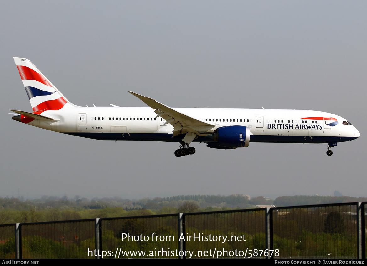 Aircraft Photo of G-ZBKE | Boeing 787-9 Dreamliner | British Airways | AirHistory.net #587678