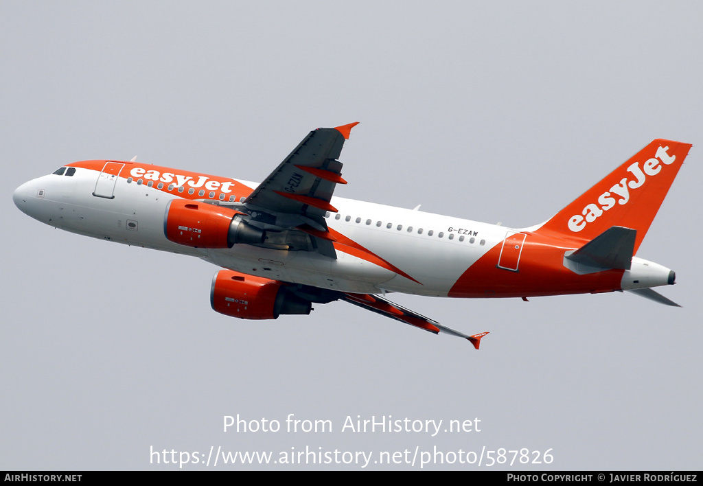 Aircraft Photo of G-EZAW | Airbus A319-111 | EasyJet | AirHistory.net #587826