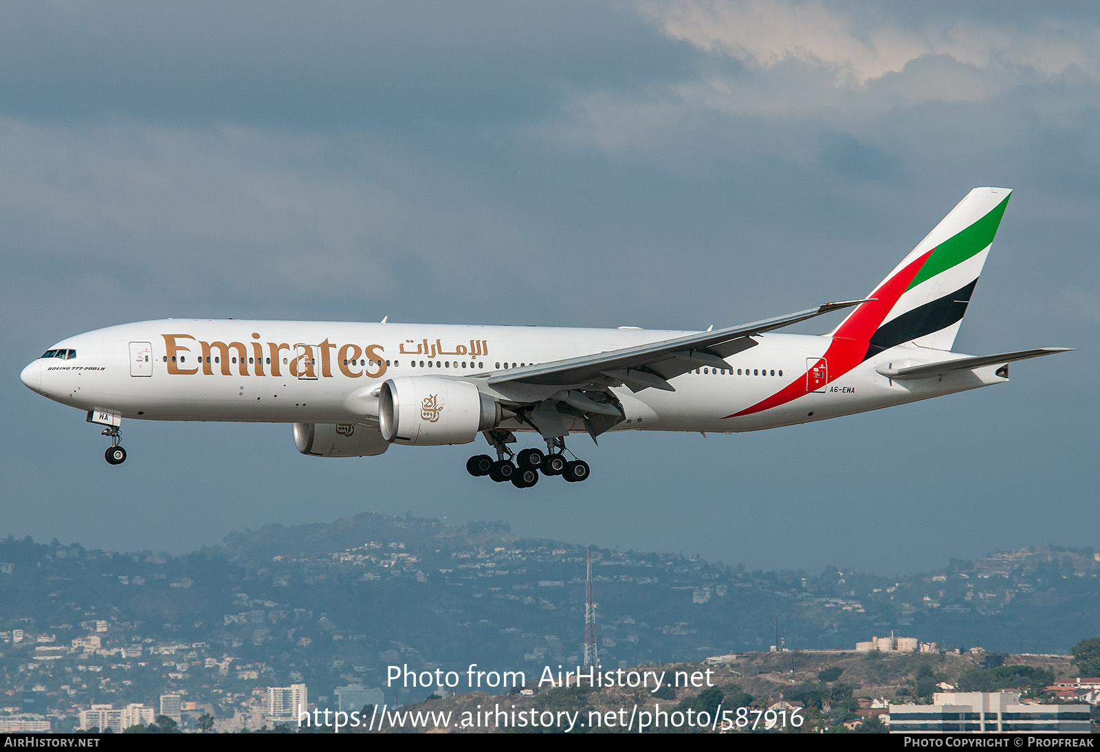 Aircraft Photo of A6-EWA | Boeing 777-21H/LR | Emirates | AirHistory.net #587916