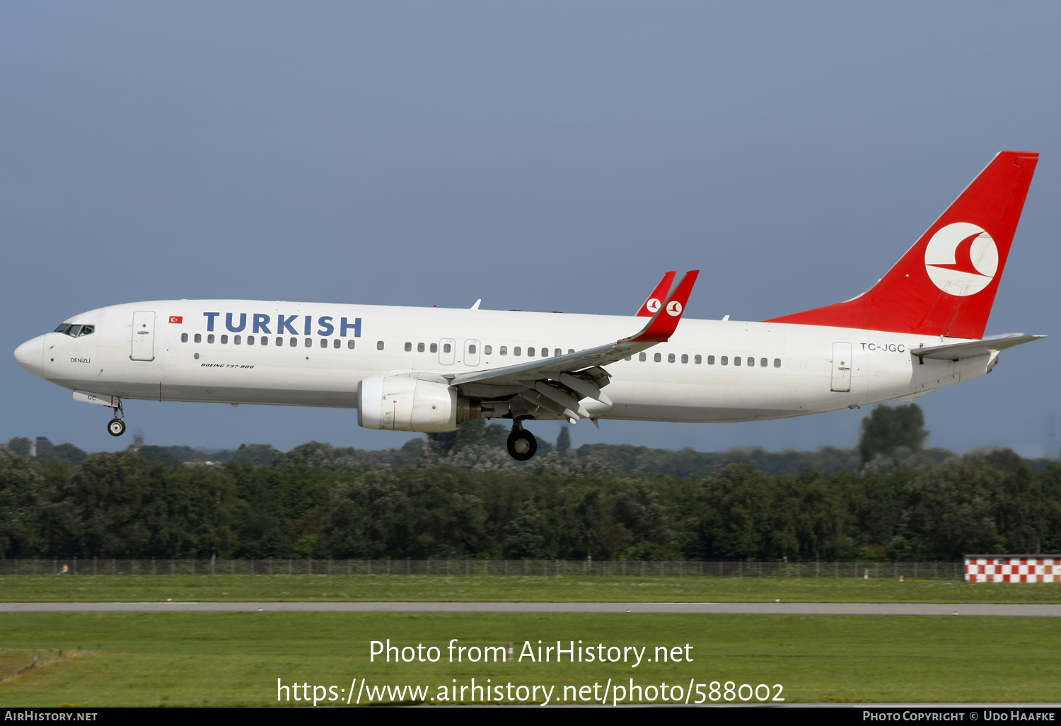 Aircraft Photo of TC-JGC | Boeing 737-8F2 | Turkish Airlines | AirHistory.net #588002