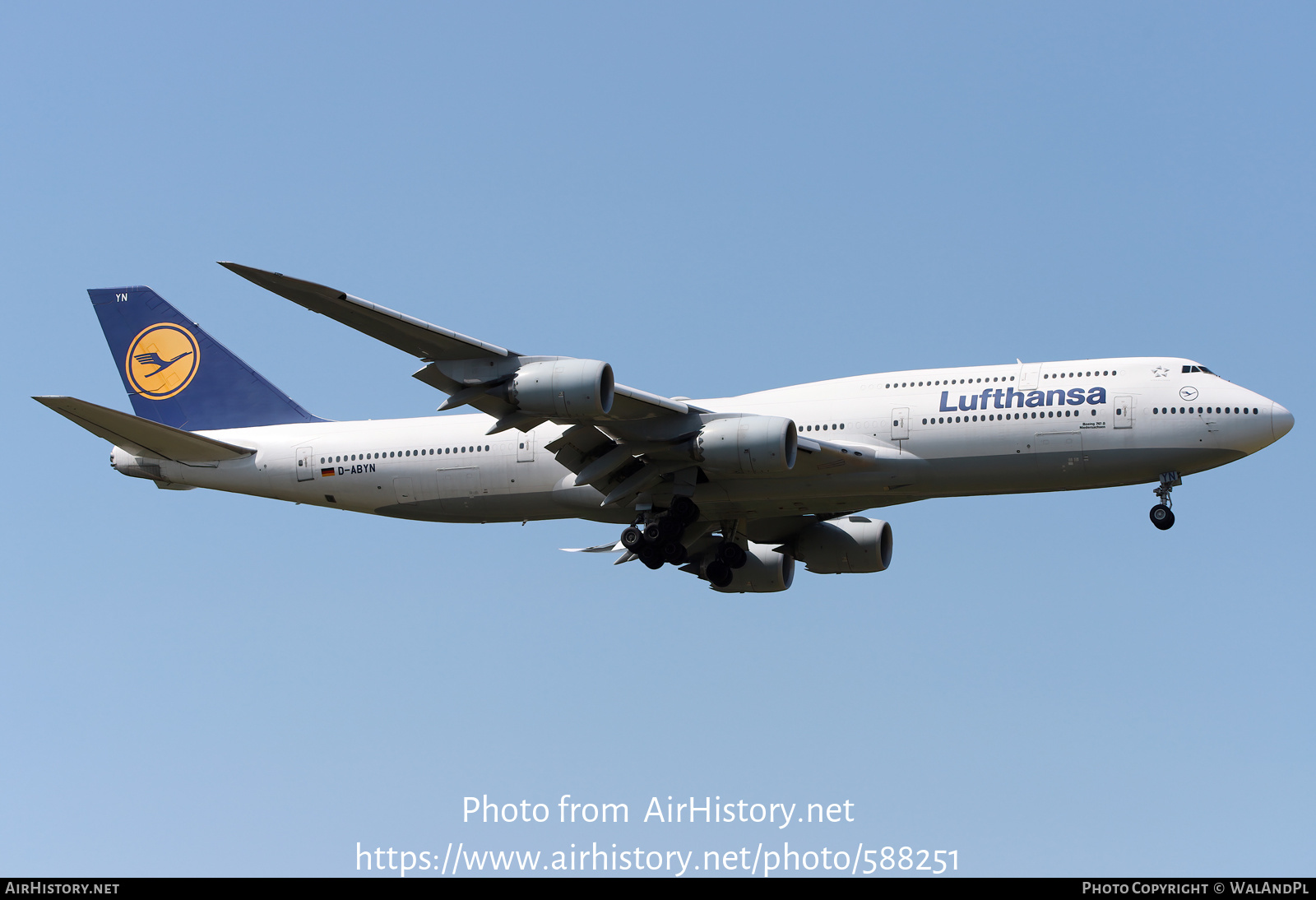 Aircraft Photo of D-ABYN | Boeing 747-830 | Lufthansa | AirHistory.net #588251