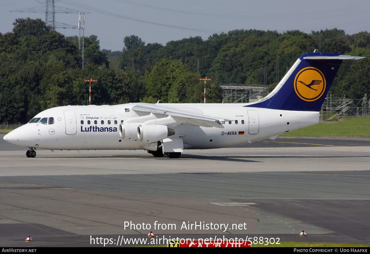 Aircraft Photo of D-AVRA | British Aerospace Avro 146-RJ85 | Lufthansa Regional | AirHistory.net #588302