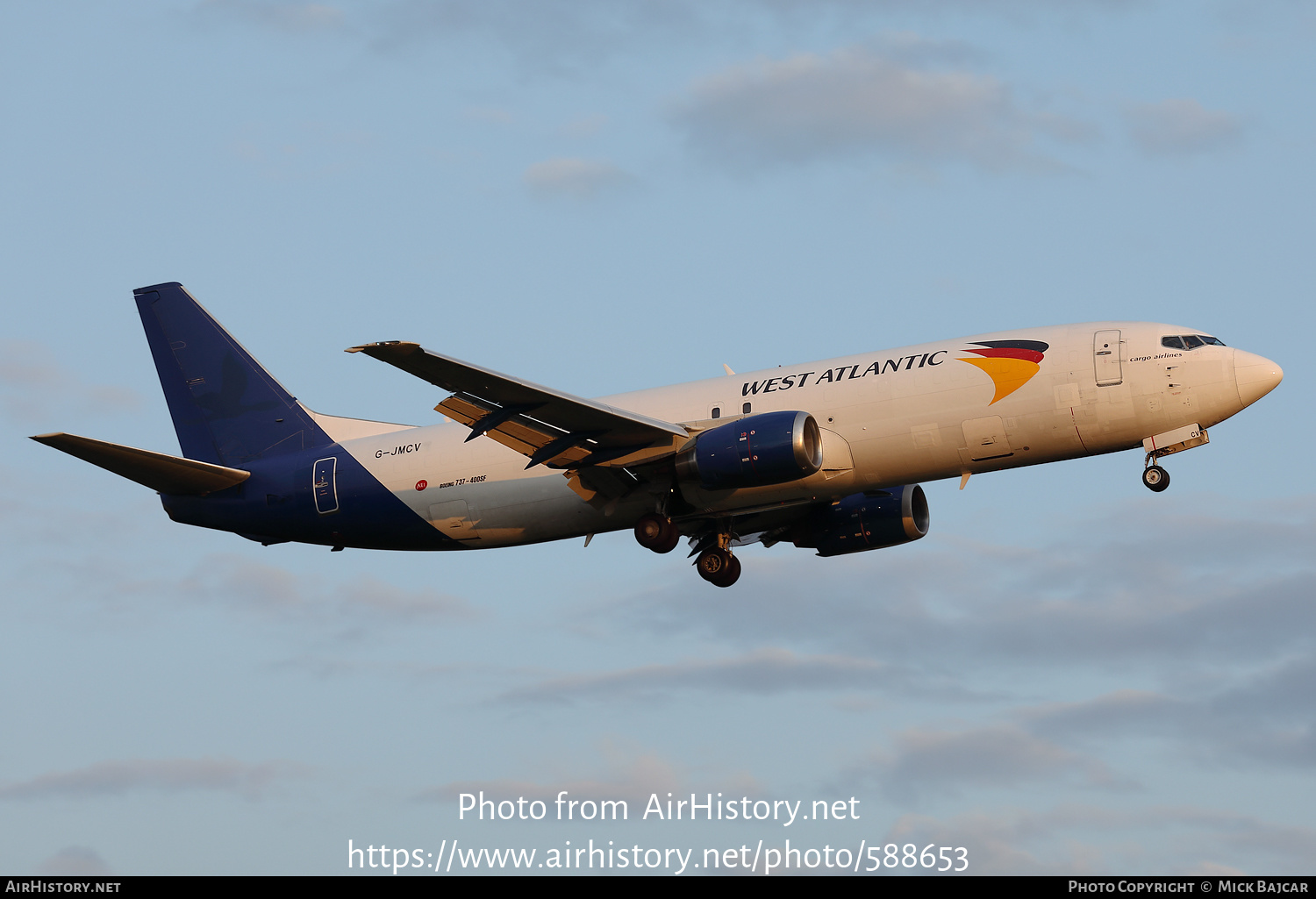 Aircraft Photo of G-JMCV | Boeing 737-4K5(SF) | West Atlantic Cargo Airlines | AirHistory.net #588653