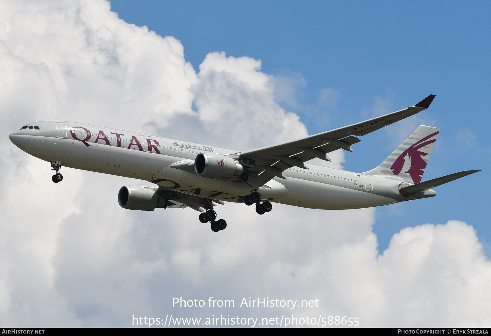 Aircraft Photo of A7-AEG | Airbus A330-302 | Qatar Airways | AirHistory.net #588655