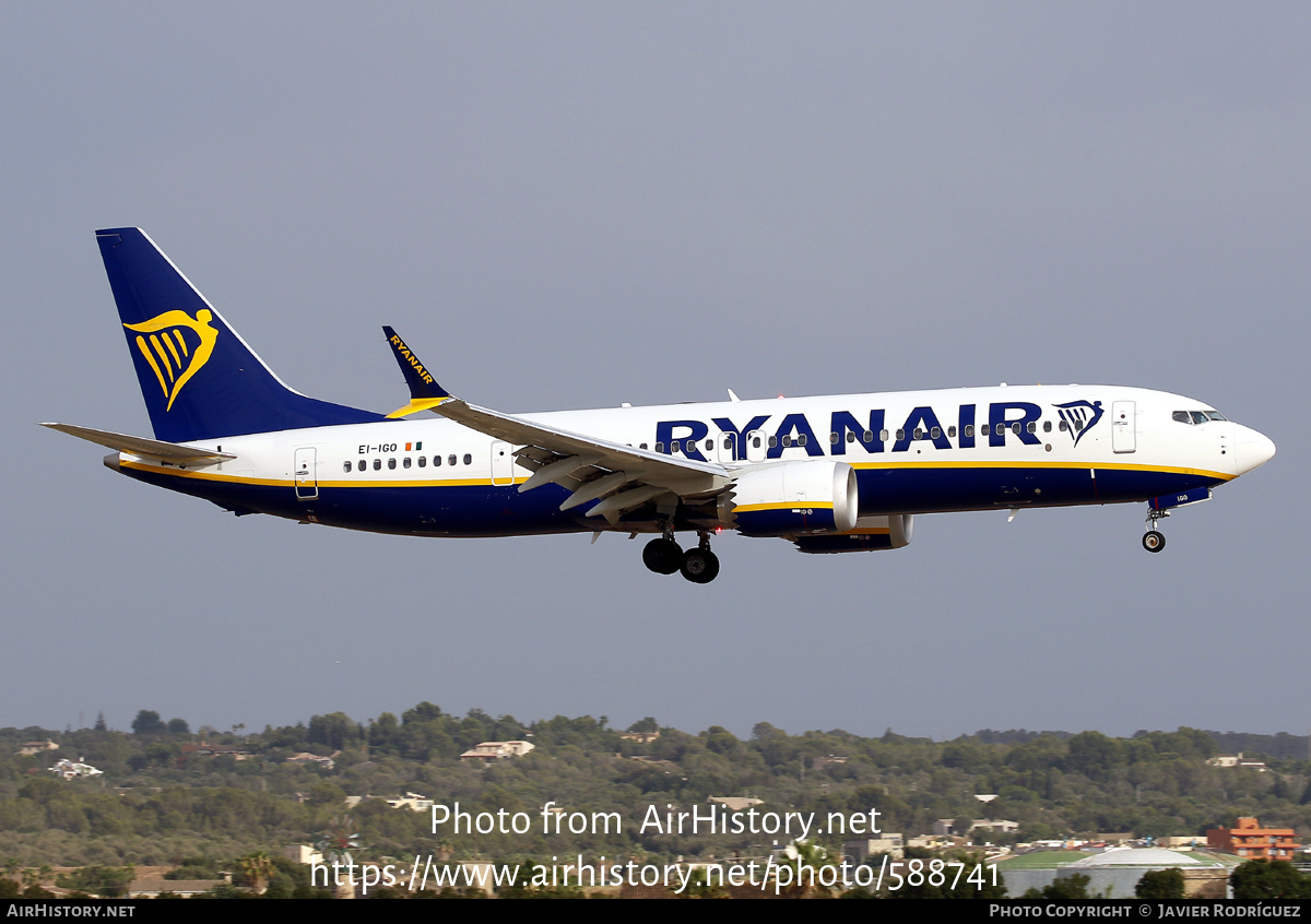 Aircraft Photo of EI-IGO | Boeing 737-8200 Max 200 | Ryanair | AirHistory.net #588741