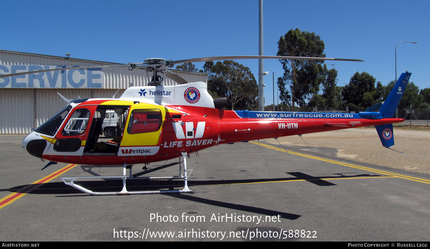 Aircraft Photo of VH-UTN | Aerospatiale AS-350BA Squirrel | Westpac Rescue | AirHistory.net #588822