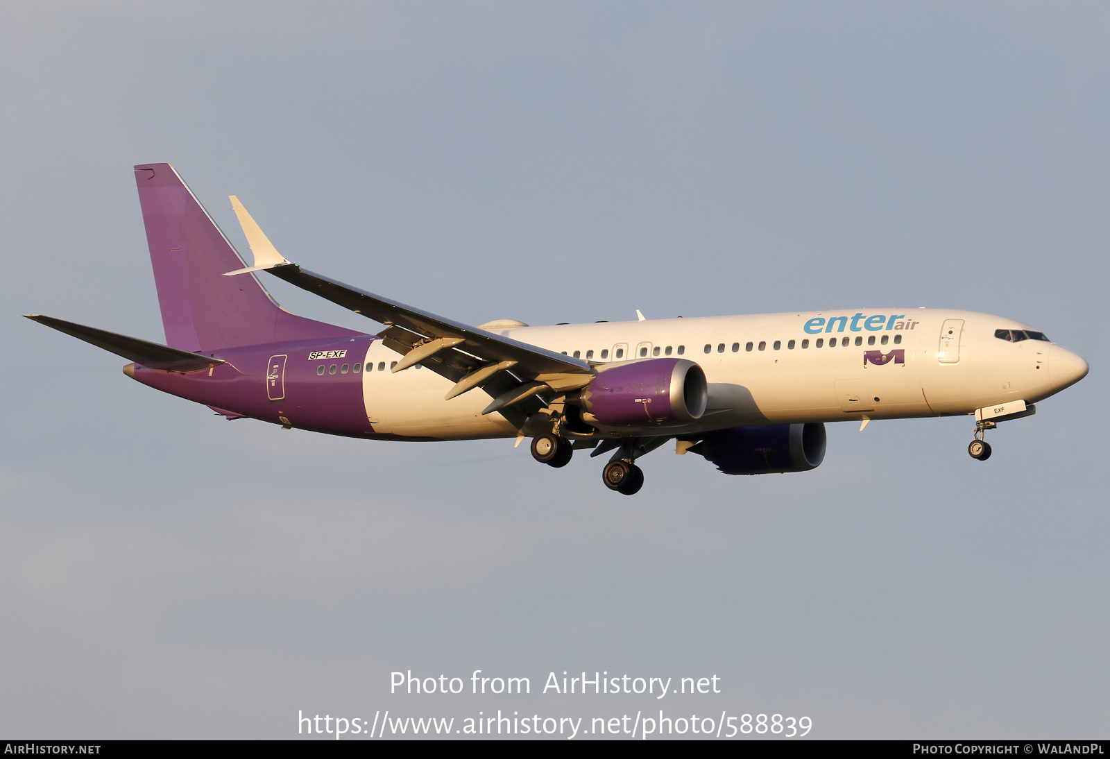 Aircraft Photo of SP-EXF | Boeing 737-8 Max 8 | Enter Air | AirHistory.net #588839