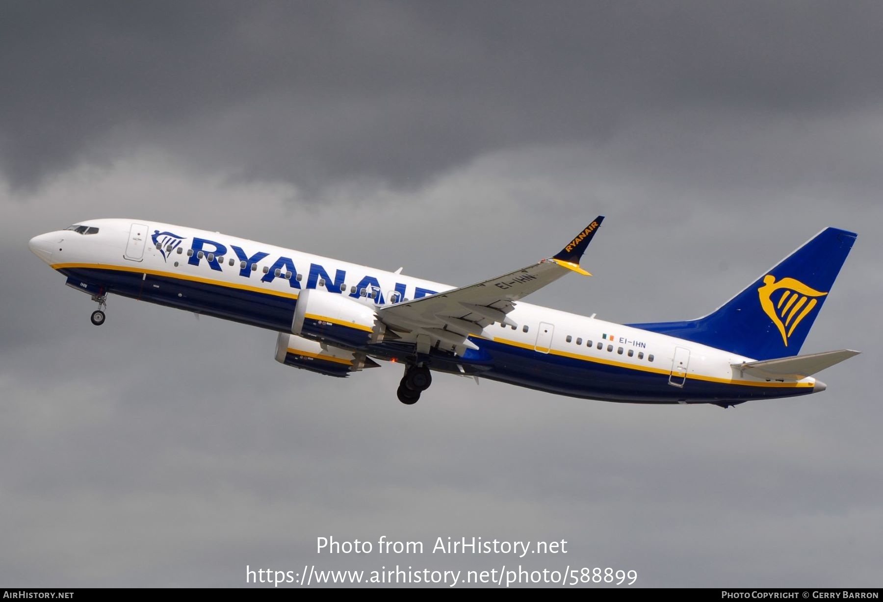 Aircraft Photo of EI-IHN | Boeing 737-8200 Max 200 | Ryanair | AirHistory.net #588899