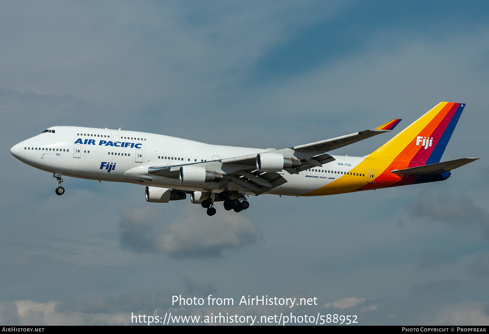 Aircraft Photo of DQ-FJL | Boeing 747-412 | Air Pacific | AirHistory.net #588952