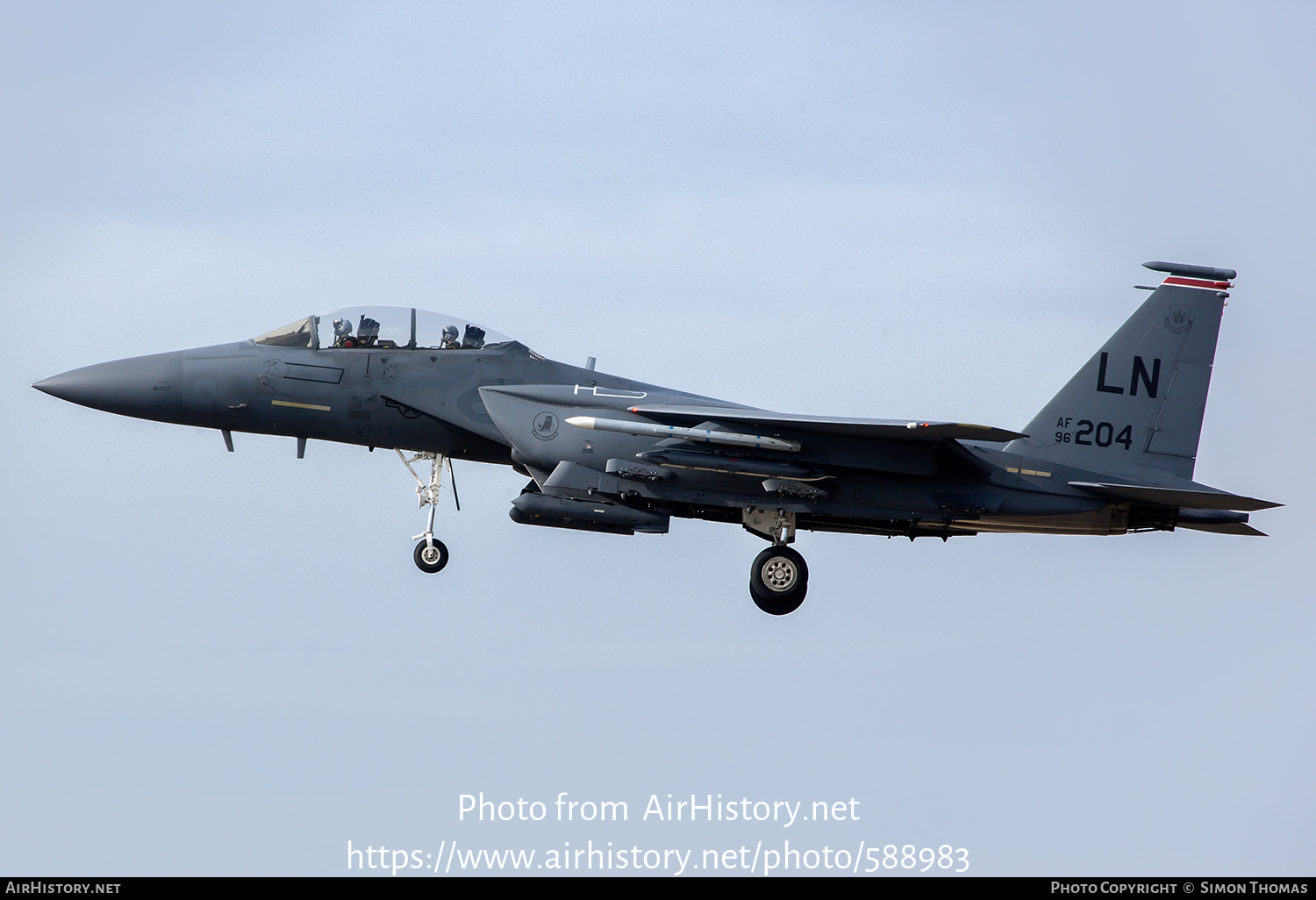 Aircraft Photo of 96-0204 / AF96-204 | McDonnell Douglas F-15E Strike Eagle | USA - Air Force | AirHistory.net #588983