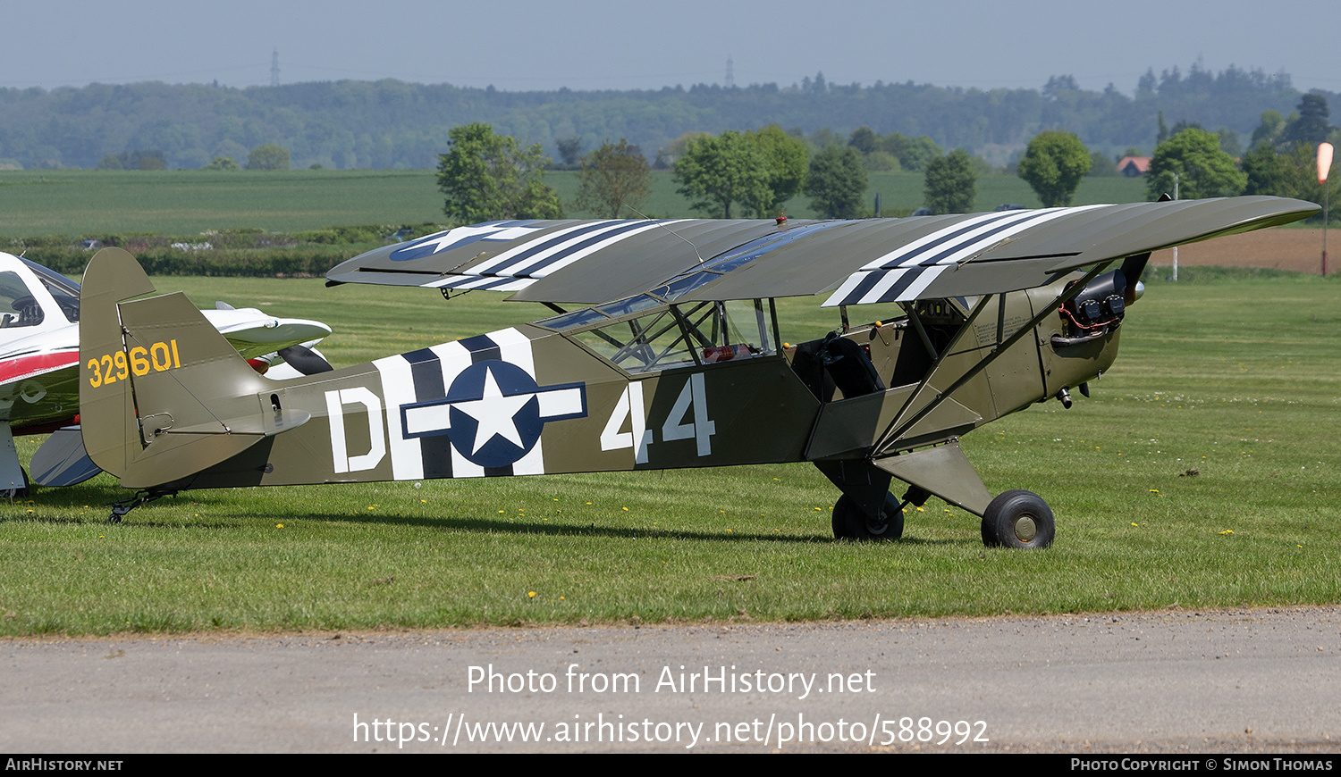 Aircraft Photo of G-AXHR / 329601 | Piper J-3C-65 Cub | USA - Air Force | AirHistory.net #588992