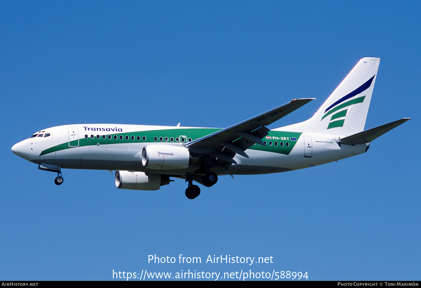 Aircraft Photo of PH-XRY | Boeing 737-7K2 | Transavia | AirHistory.net #588994