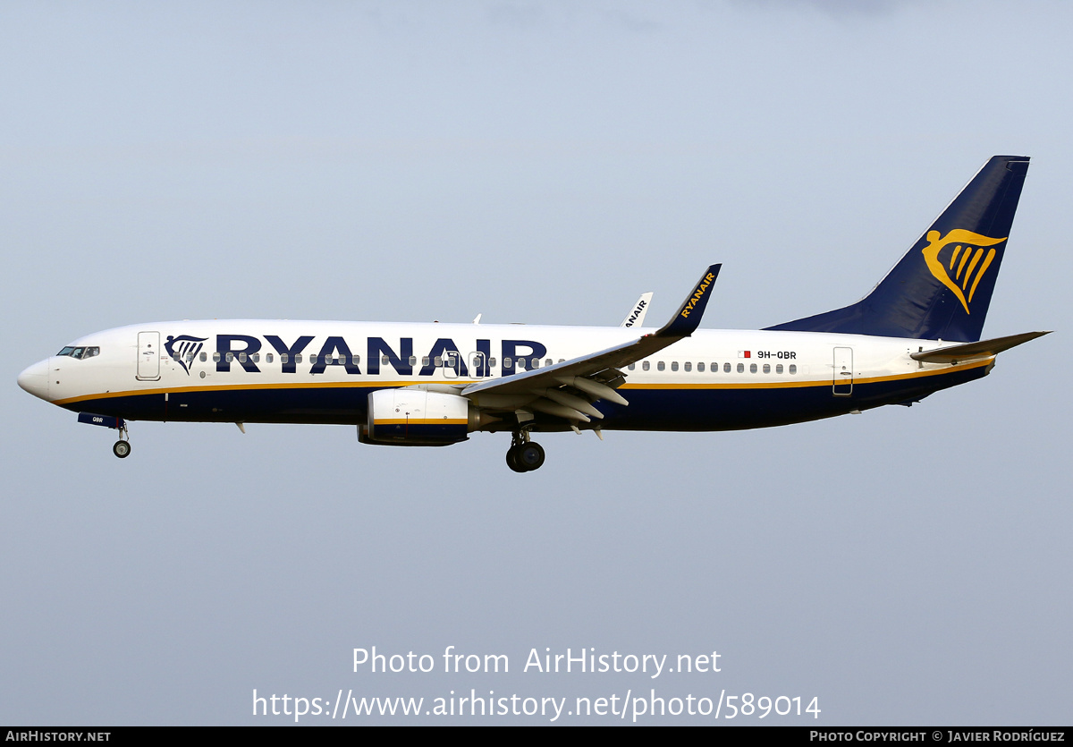 Aircraft Photo of 9H-QBR | Boeing 737-8AS | Ryanair | AirHistory.net #589014