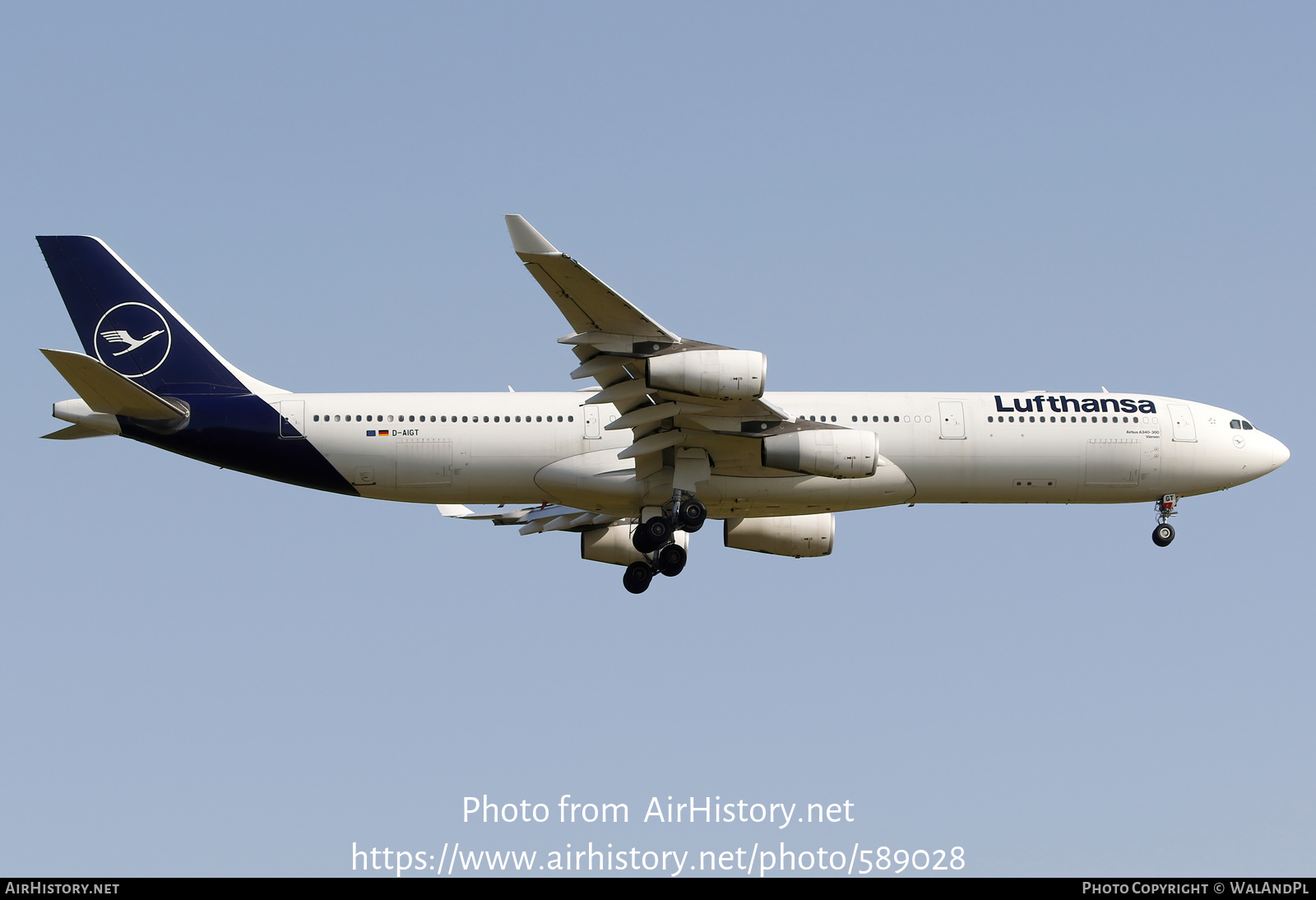 Aircraft Photo of D-AIGT | Airbus A340-313X | Lufthansa | AirHistory.net #589028